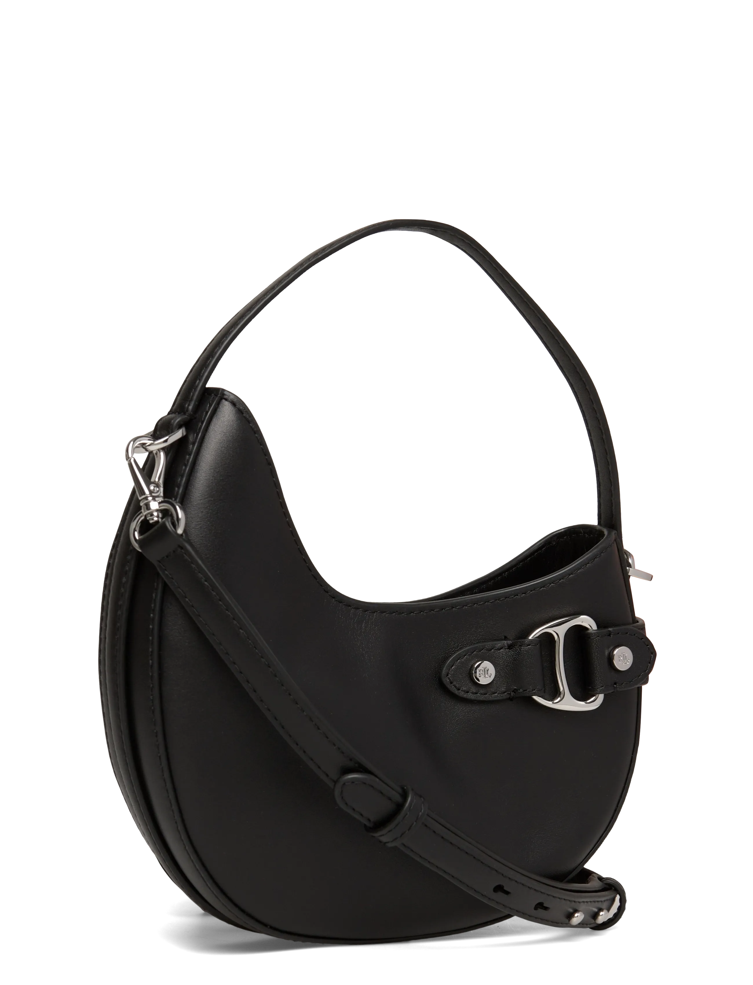 Lauren Ralph Lauren - Leather Small Tasha Crossbody Bag - crossbody bags - black - 2