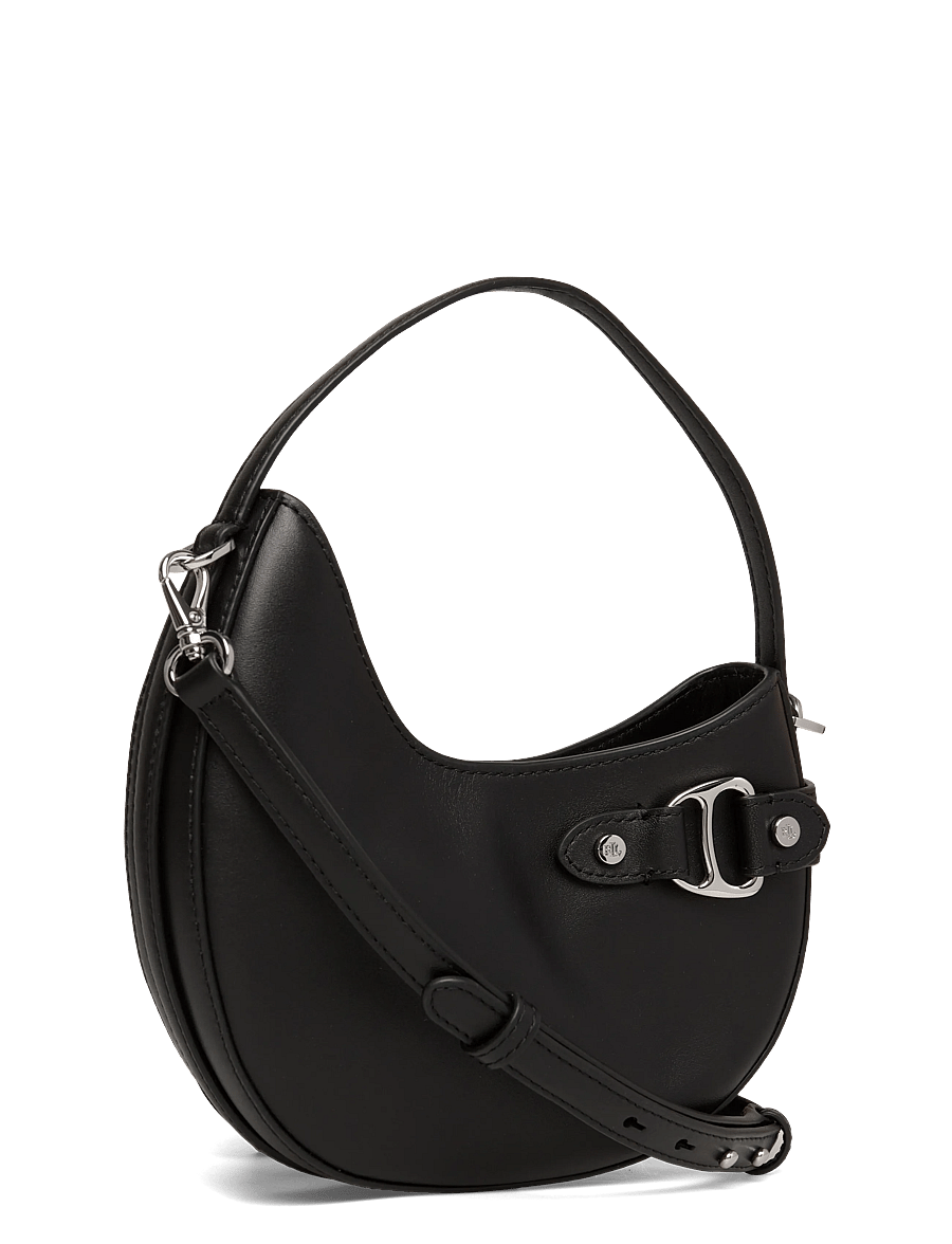 Lauren Ralph Lauren - Leather Small Tasha Crossbody Bag - crossbody bags - black - 2