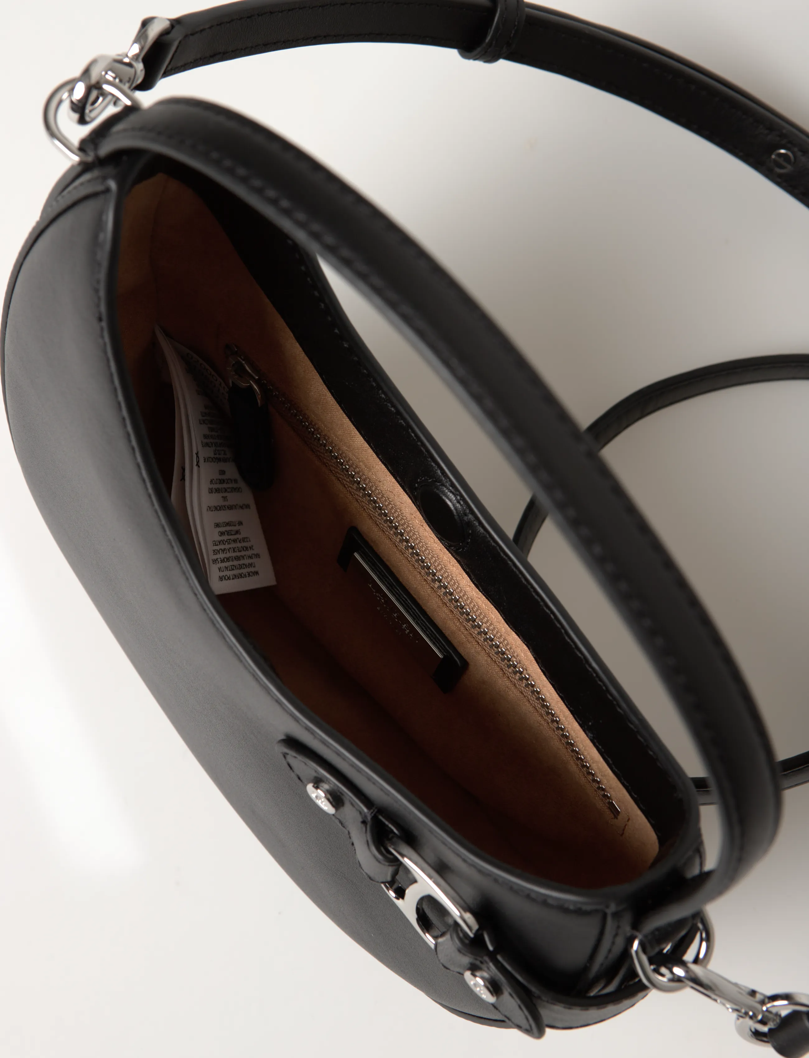 Lauren Ralph Lauren - Leather Small Tasha Crossbody Bag - crossbody bags - black - 4
