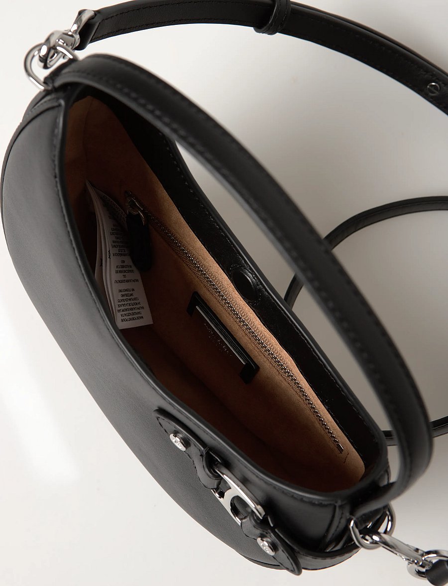 Lauren Ralph Lauren - Leather Small Tasha Crossbody Bag - crossbody bags - black - 4