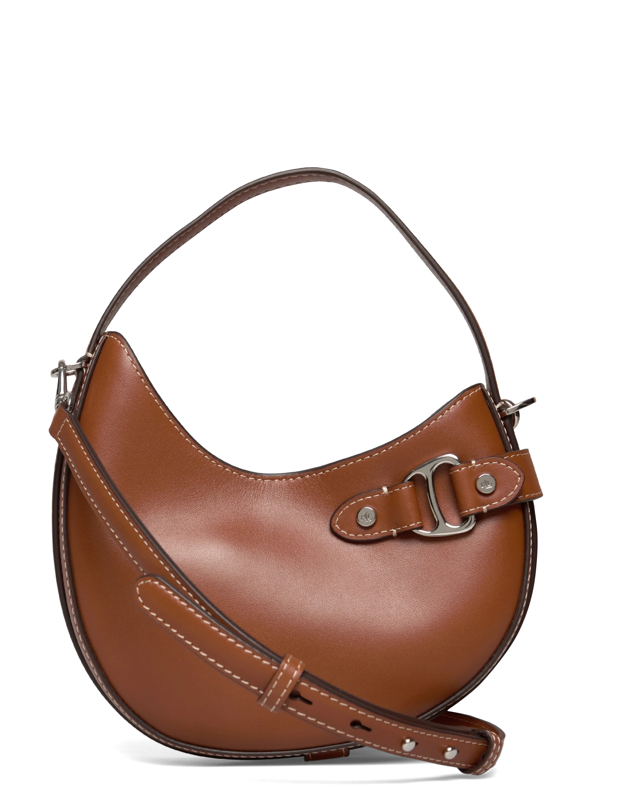 Lauren Ralph Lauren Leather Small Tasha Crossbody Bag, One Size, Brown, Designere > Crossbody-Tasker, Dame