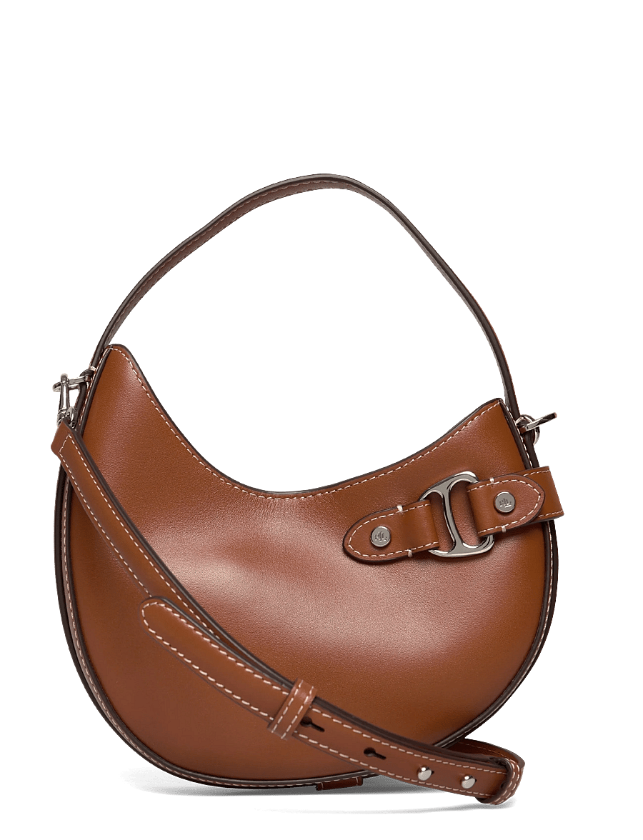 Lauren Ralph Lauren - Leather Small Tasha Crossbody Bag - crossbody tassen - lauren tan - 0