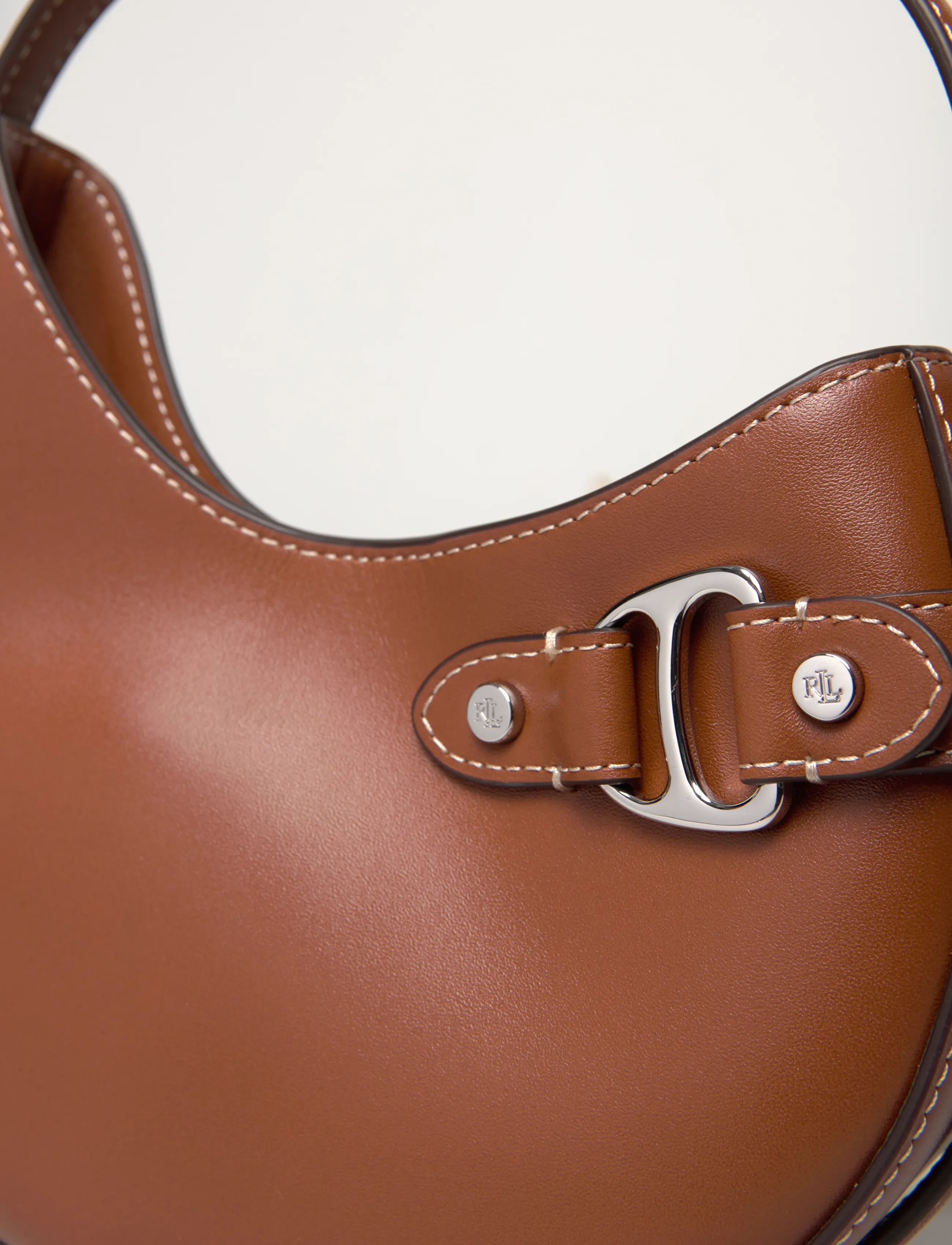 Lauren Ralph Lauren - Leather Small Tasha Crossbody Bag - crossbody tassen - lauren tan - 3