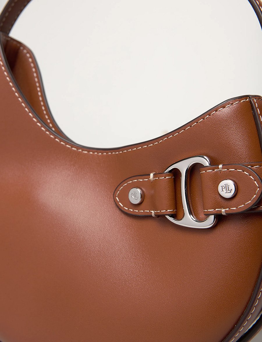 Lauren Ralph Lauren - Leather Small Tasha Crossbody Bag - crossbody tassen - lauren tan - 3