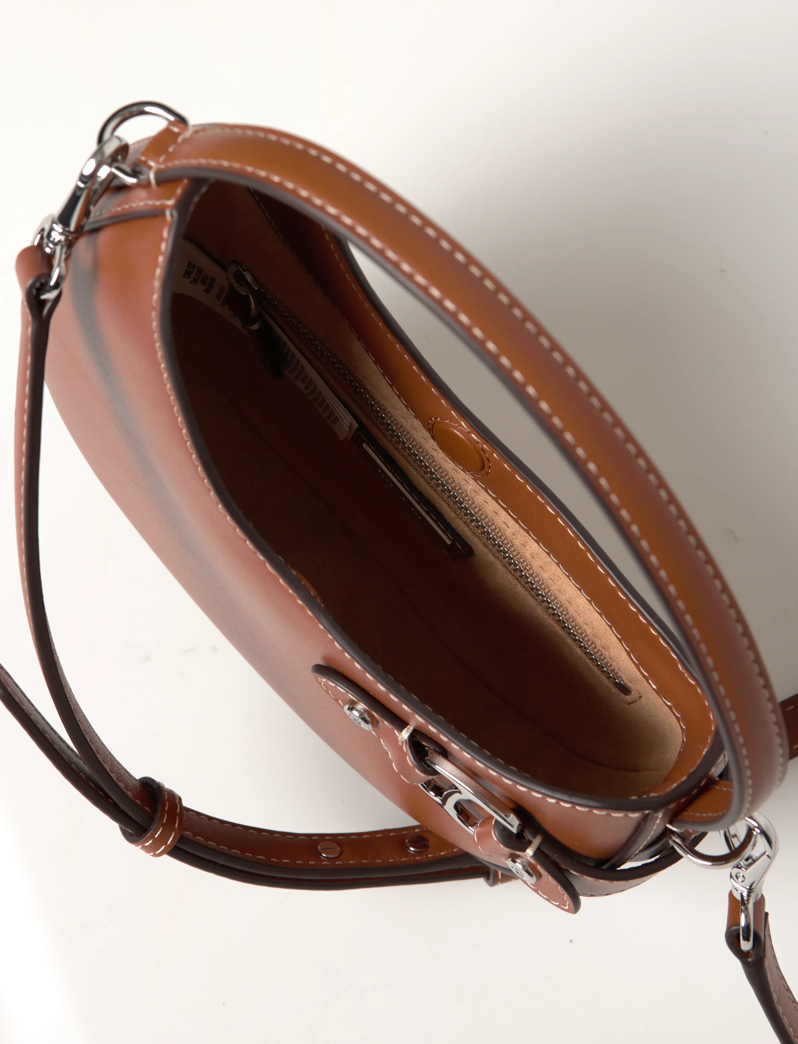 Lauren Ralph Lauren - Leather Small Tasha Crossbody Bag - crossbody tassen - lauren tan - 4