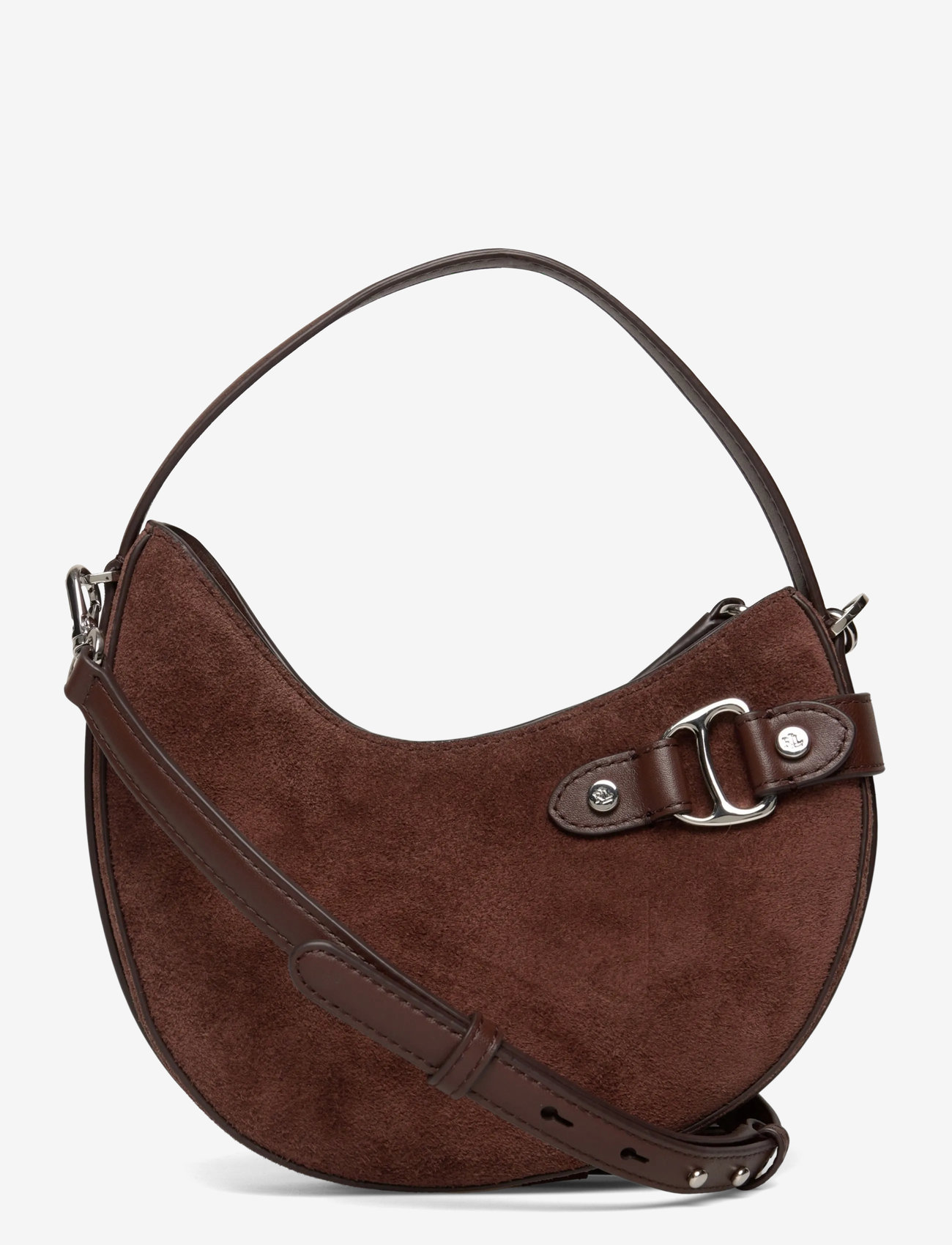 Lauren Ralph Lauren - Suede Small Tasha Crossbody Bag - modetrender - dark hickory - 0