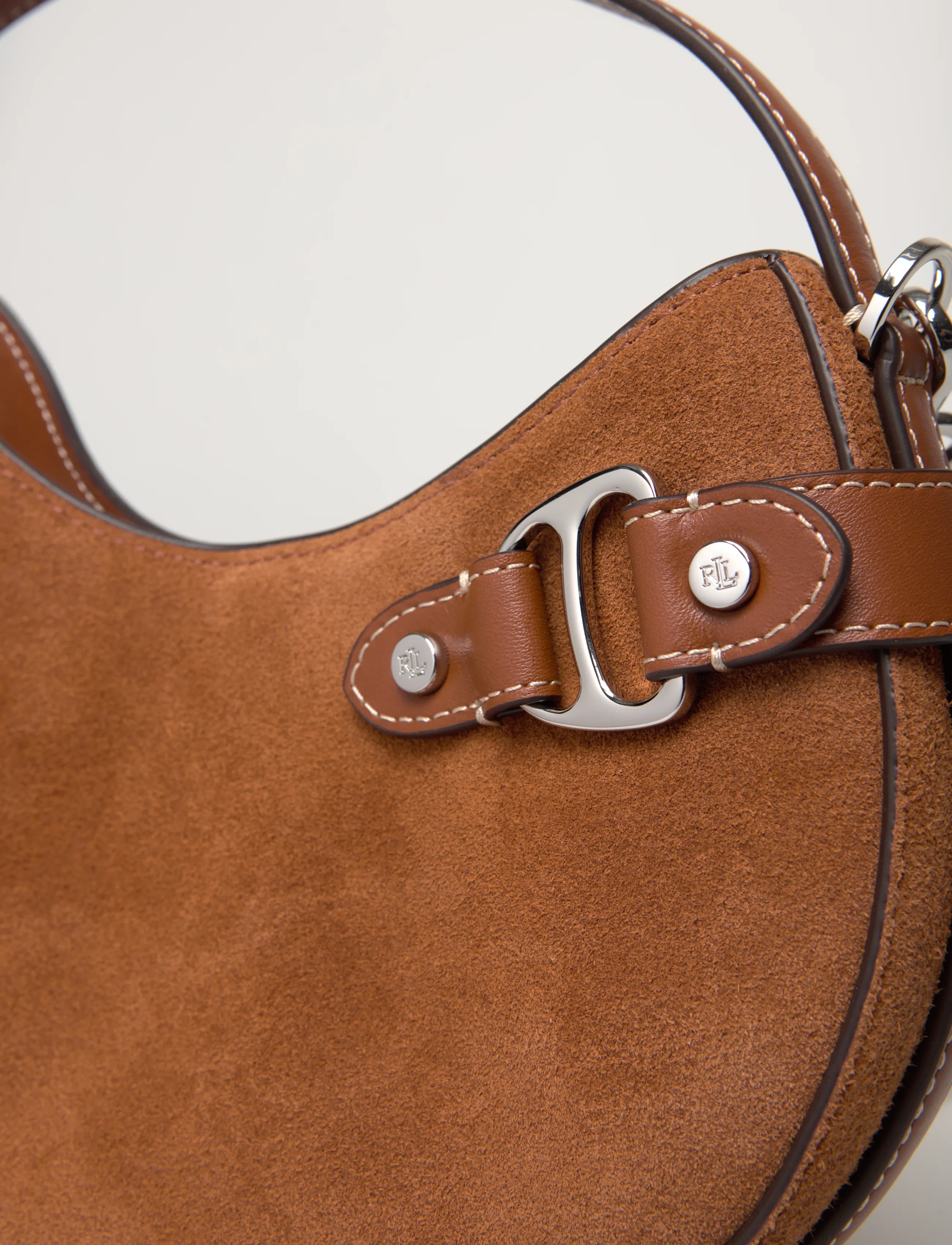 Lauren Ralph Lauren - Suede Small Tasha Crossbody Bag - fashion trends - lauren tan - 3