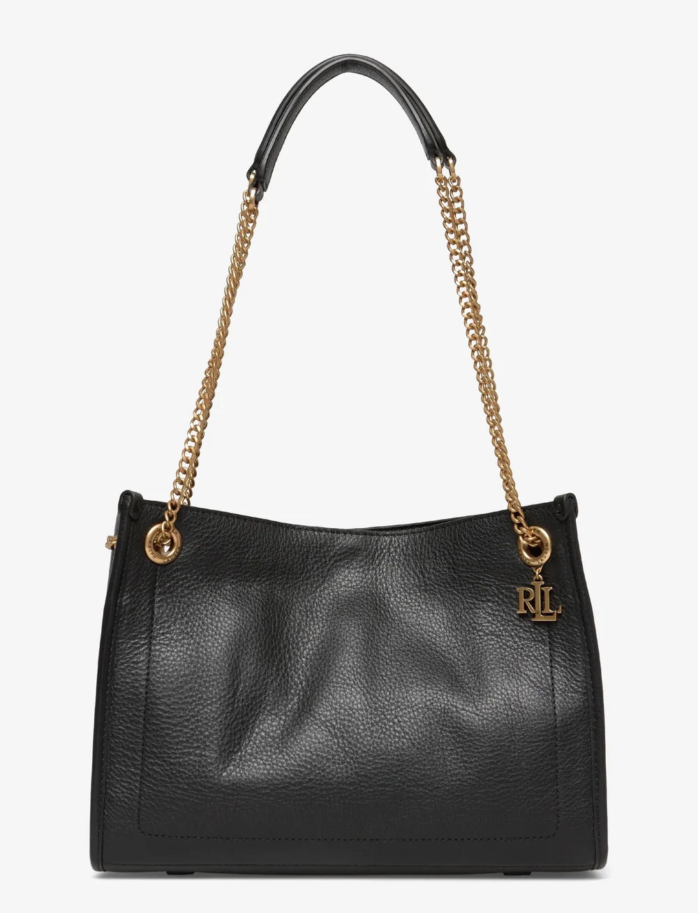 Lauren Ralph Lauren - Pebbled Leather Medium Bradley Tote Bag - totes - black - 0