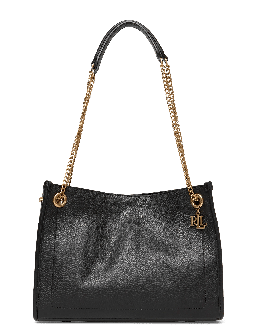 Lauren Ralph Lauren - Pebbled Leather Medium Bradley Tote Bag - tote bags - black - 0