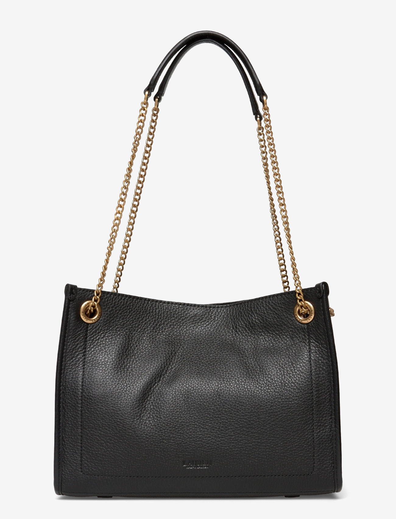 Lauren Ralph Lauren - Pebbled Leather Medium Bradley Tote Bag - totes - black - 1