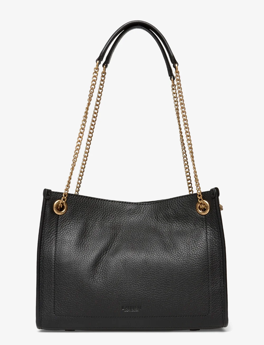 Lauren Ralph Lauren - Pebbled Leather Medium Bradley Tote Bag - totes - black - 1