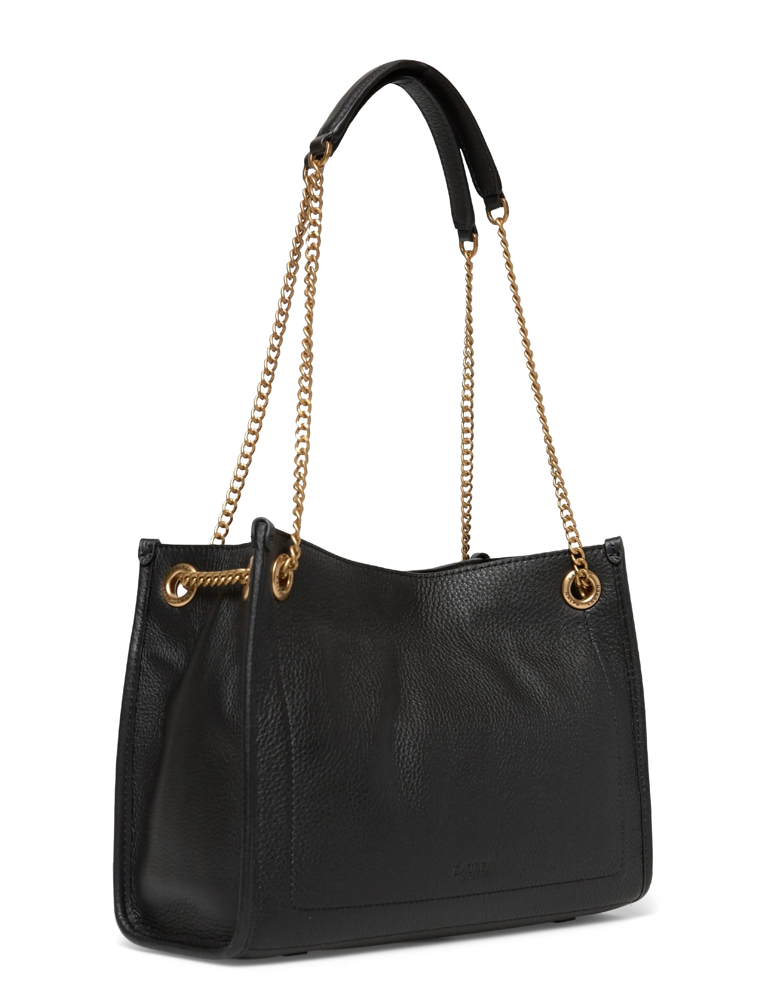 Lauren Ralph Lauren - Pebbled Leather Medium Bradley Tote Bag - tote bags - black - 2