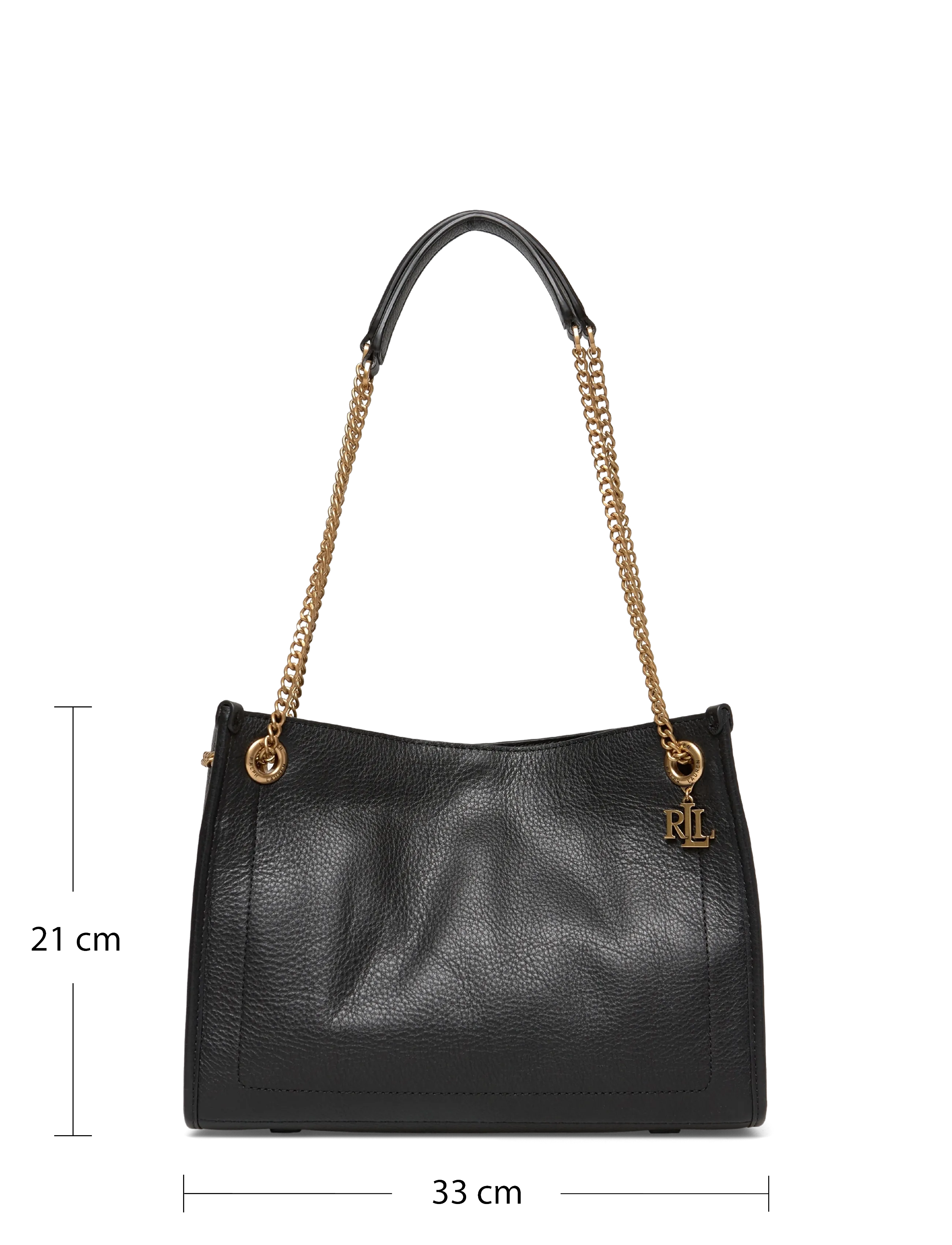 Lauren Ralph Lauren - Pebbled Leather Medium Bradley Tote Bag - tote bags - black - 4