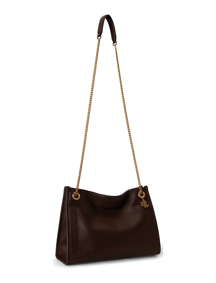 Lauren Ralph Lauren - Pebbled Leather Medium Bradley Tote Bag - tote bags - chestnut brown - 2