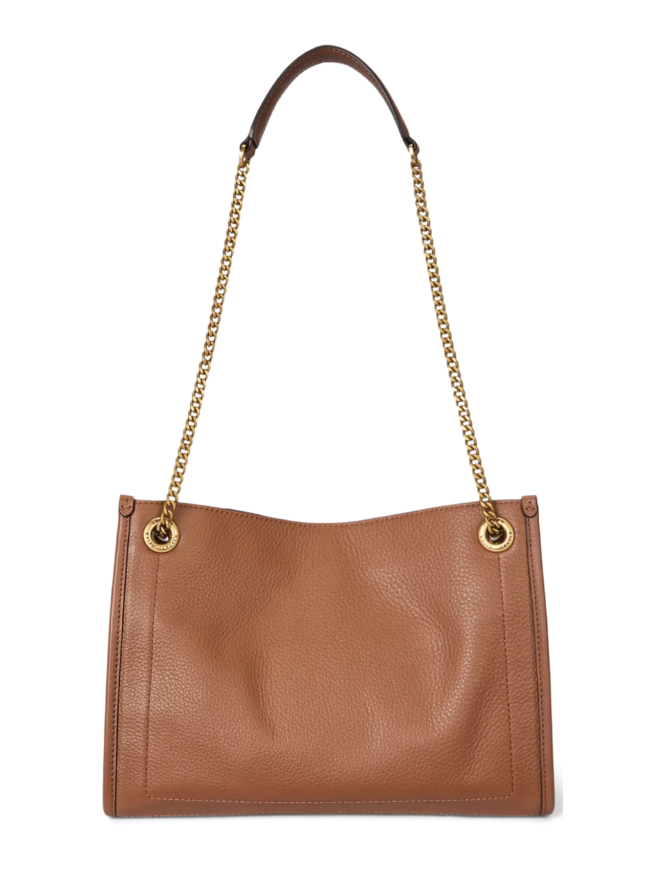 Lauren Ralph Lauren - Pebbled Leather Medium Bradley Tote Bag - tote bags - lauren tan - 1