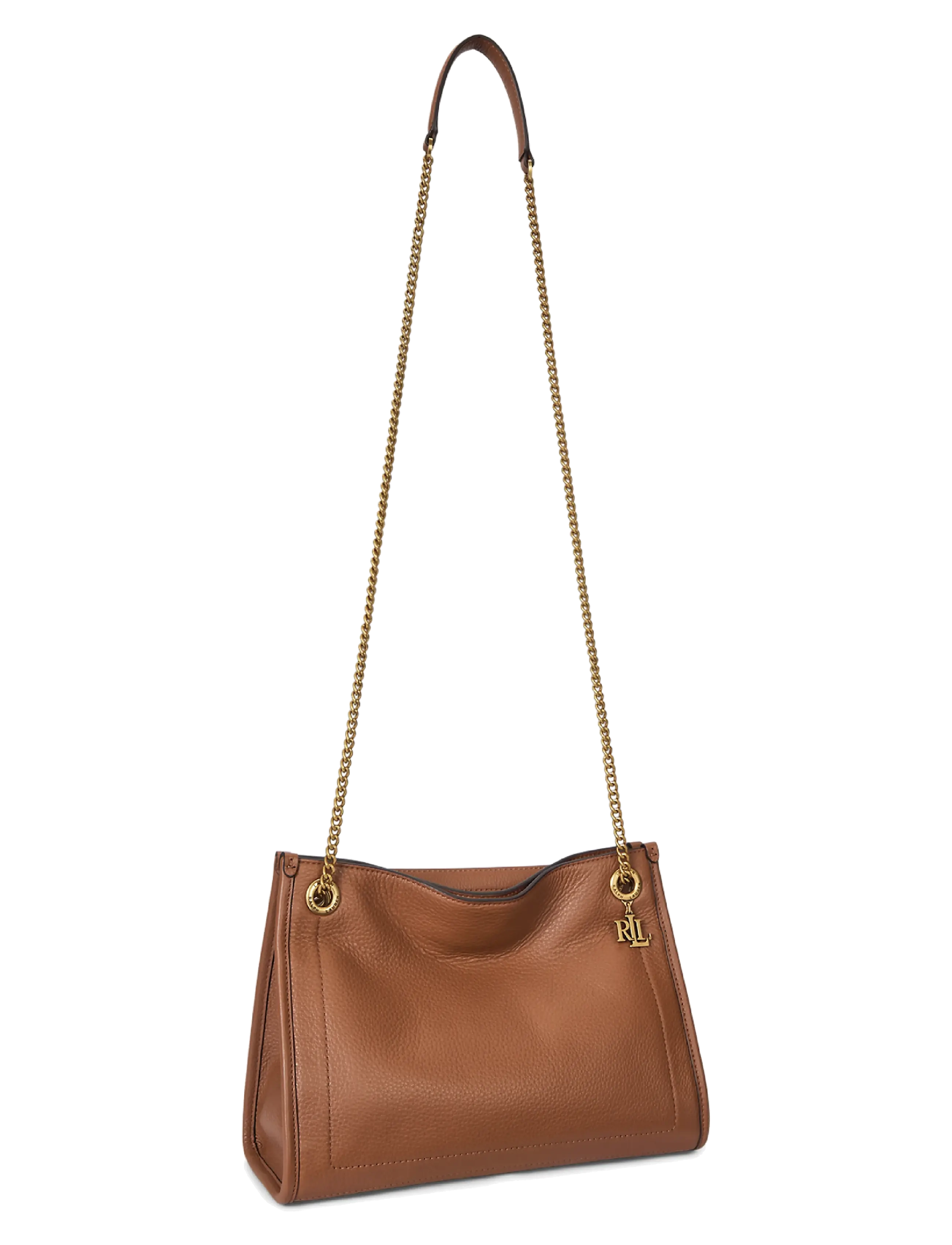 Lauren Ralph Lauren - Pebbled Leather Medium Bradley Tote Bag - tote bags - lauren tan - 2