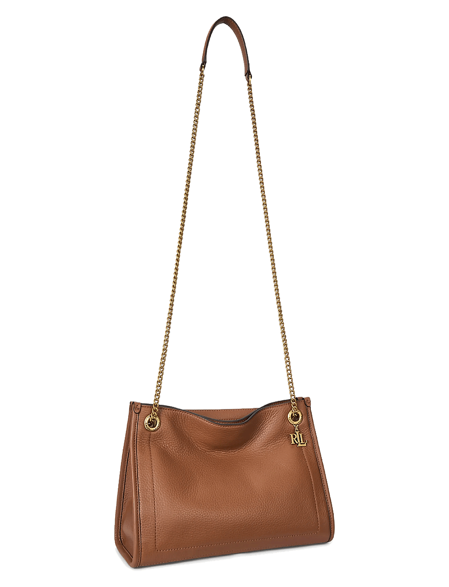 Lauren Ralph Lauren - Pebbled Leather Medium Bradley Tote Bag - tote bags - lauren tan - 2