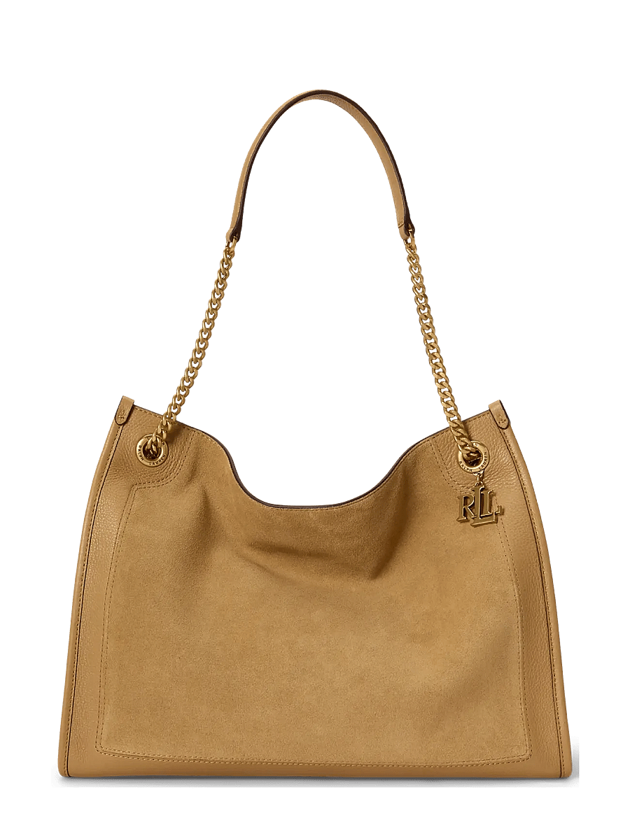 Lauren Ralph Lauren - Suede & Leather Large Bradley Tote Bag - camel - 0
