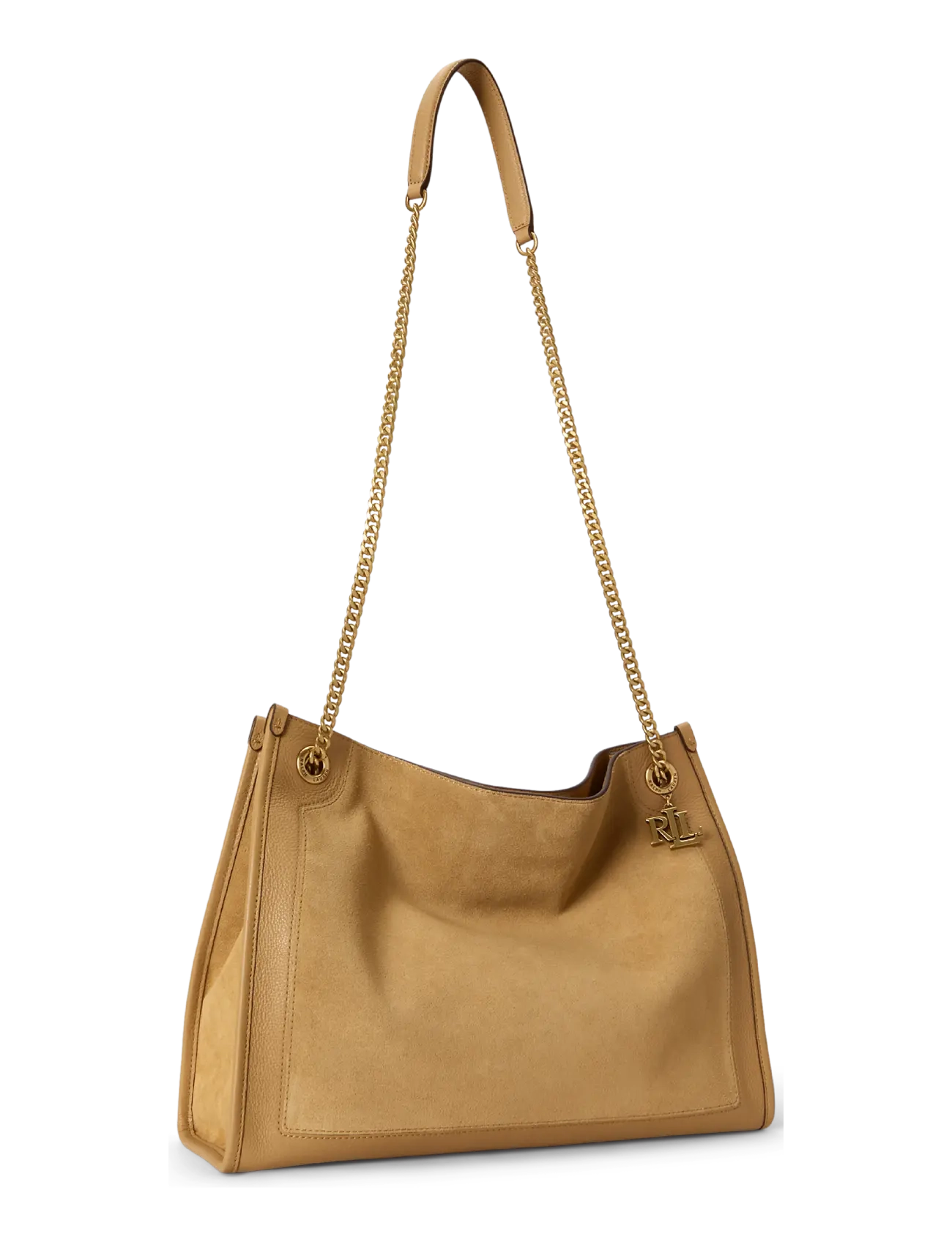 Lauren Ralph Lauren - Suede & Leather Large Bradley Tote Bag - camel - 2