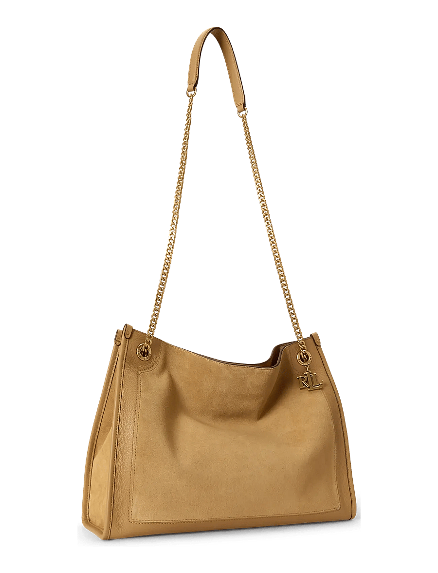Lauren Ralph Lauren - Suede & Leather Large Bradley Tote Bag - camel - 2