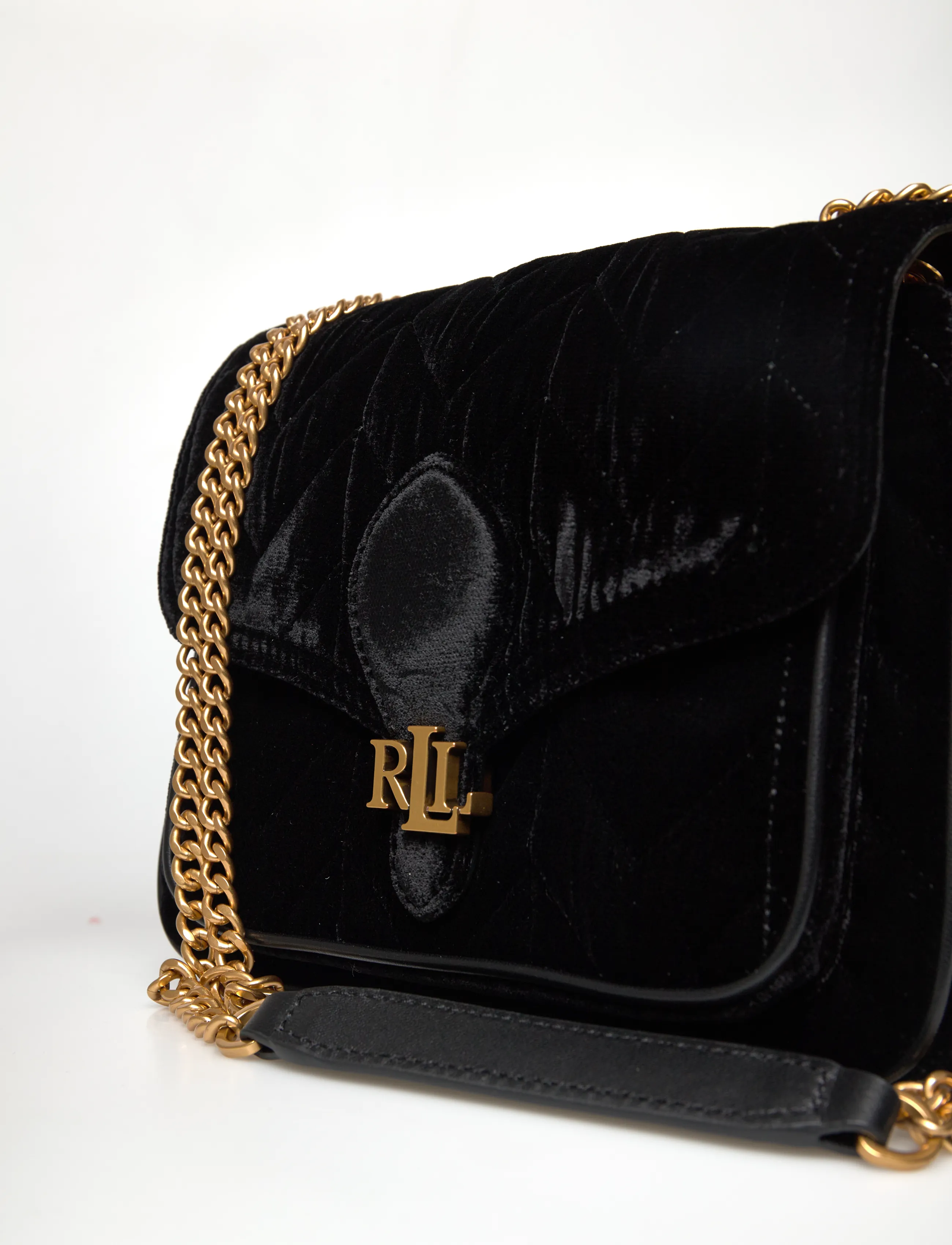 Lauren Ralph Lauren - Velvet Small Bradley Convertible Bag - black/black - 3