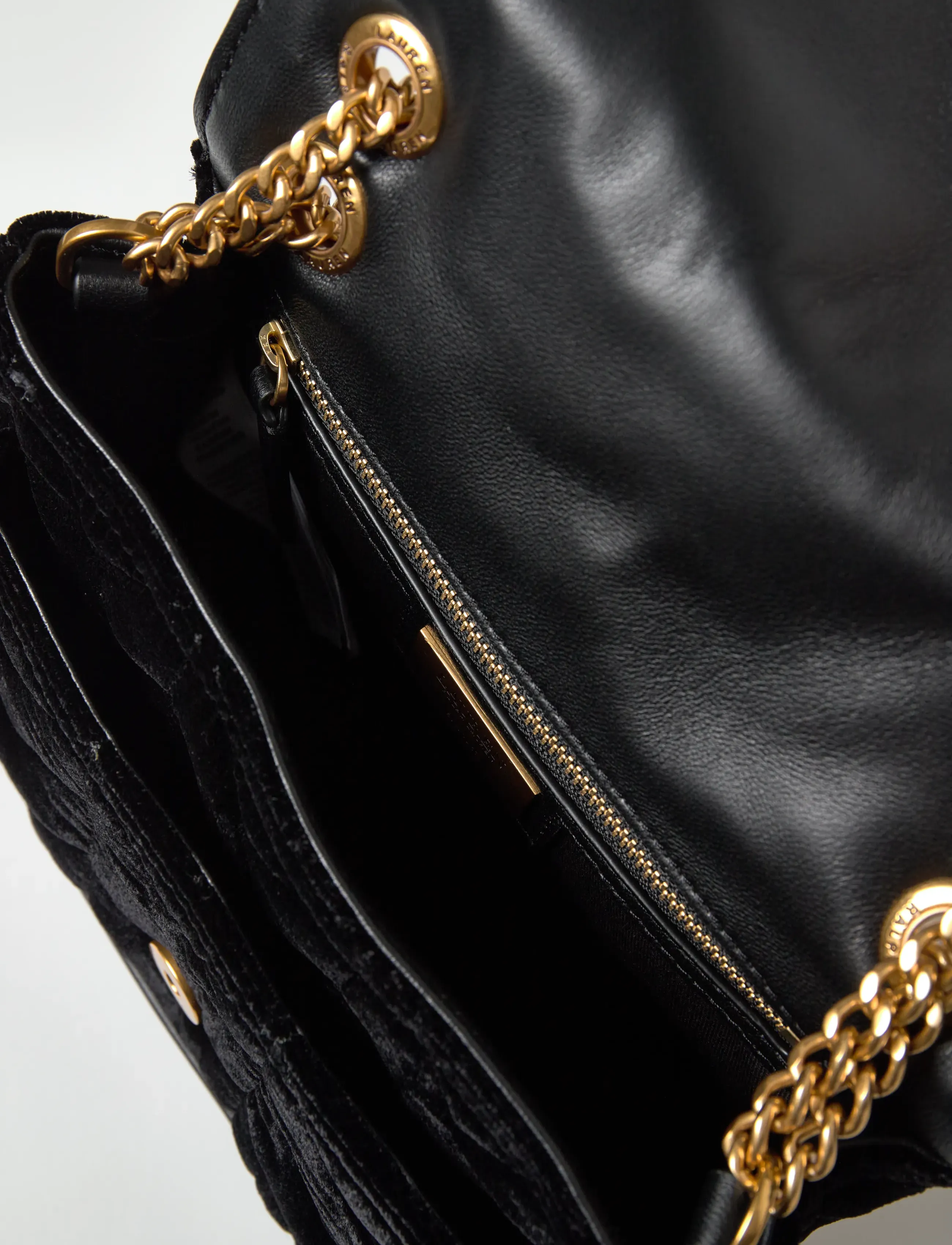 Lauren Ralph Lauren - Velvet Small Bradley Convertible Bag - black/black - 4