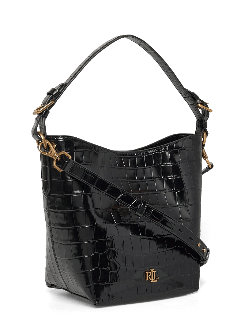 Lauren Ralph Lauren - Croc-Embossed Medium Witley Bucket Bag - fashion trends - black - 2
