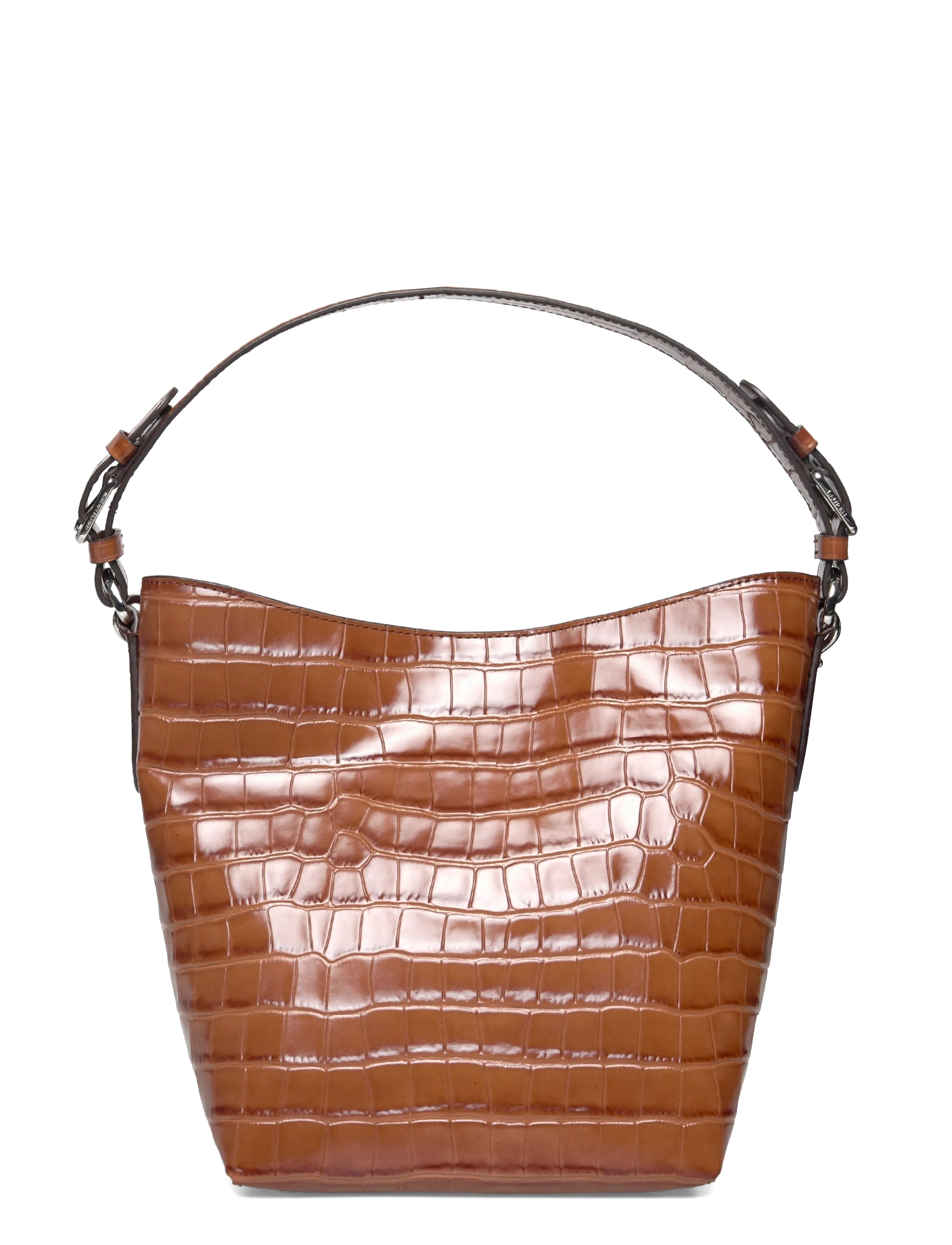 Lauren Ralph Lauren - Croc-Embossed Medium Witley Bucket Bag - tobacco - 1