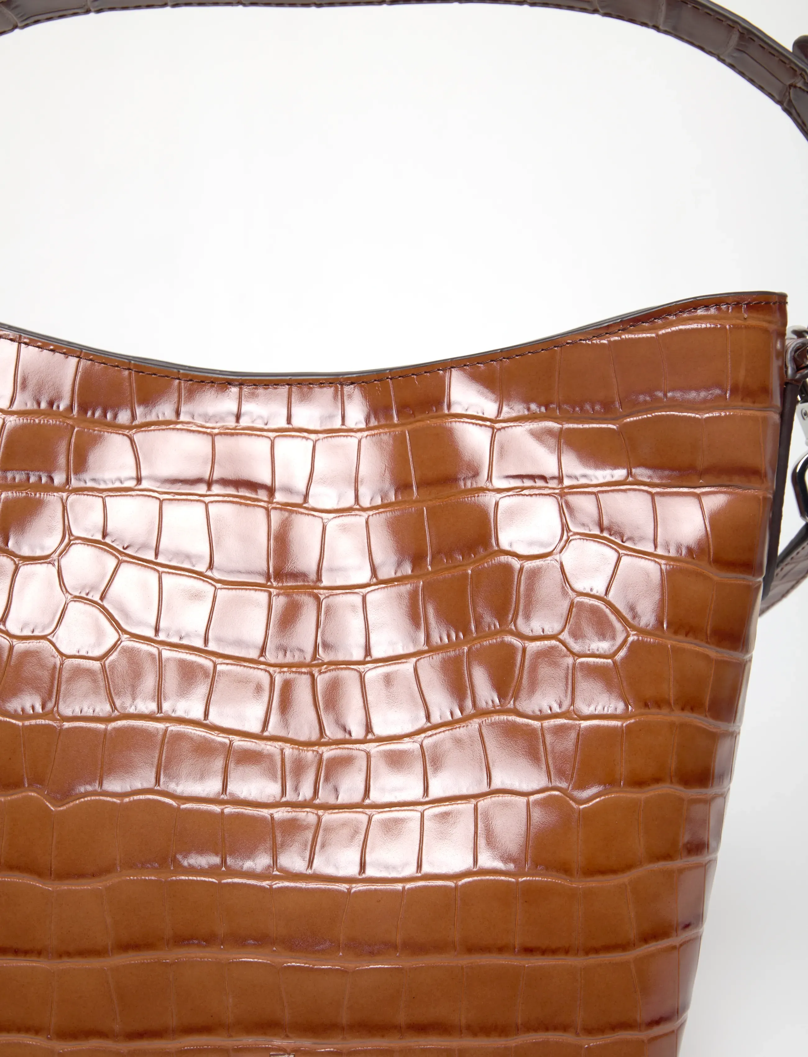 Lauren Ralph Lauren - Croc-Embossed Medium Witley Bucket Bag - tobacco - 4