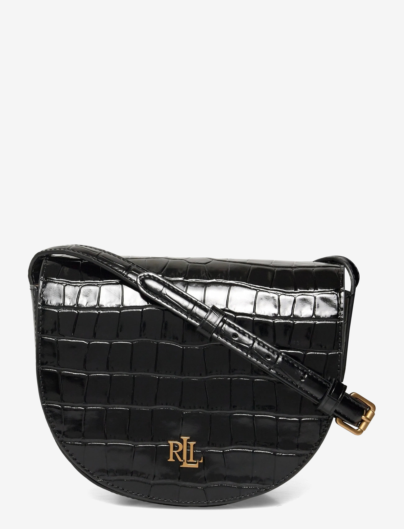 Lauren Ralph Lauren - Croc-Embossed Medium Witley Crossbody - speciella tillfällen - black - 0