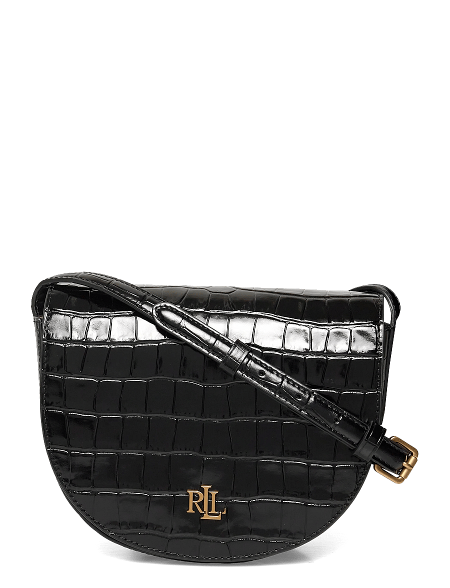 Lauren Ralph Lauren - Croc-Embossed Medium Witley Crossbody - hverdags stil - black - 0