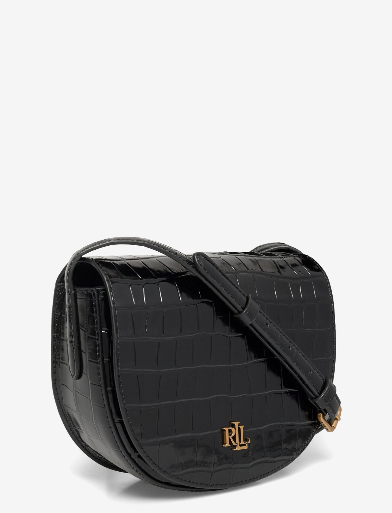 Lauren Ralph Lauren - Croc-Embossed Medium Witley Crossbody - speciella tillfällen - black - 2