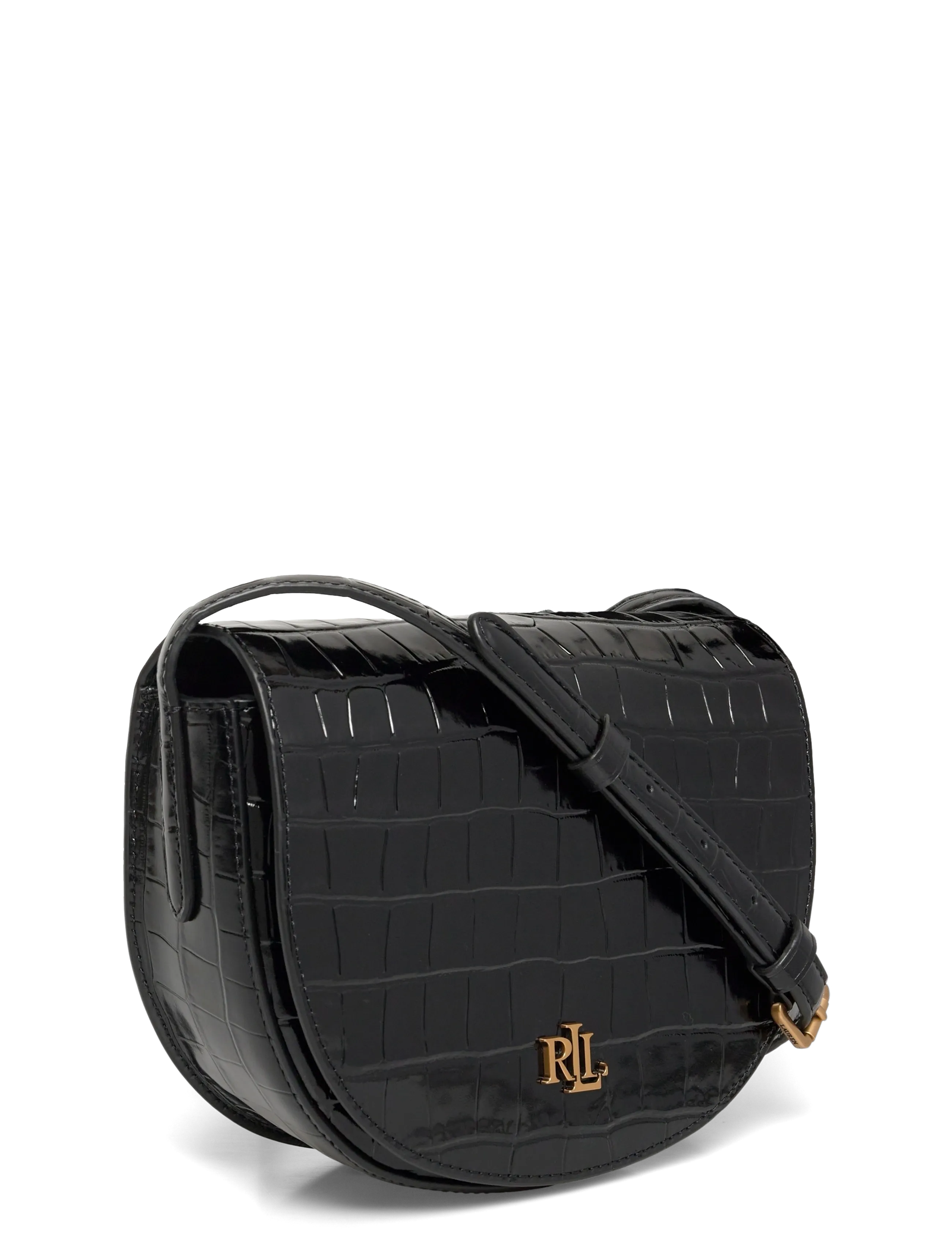 Lauren Ralph Lauren - Croc-Embossed Medium Witley Crossbody - hverdags stil - black - 2