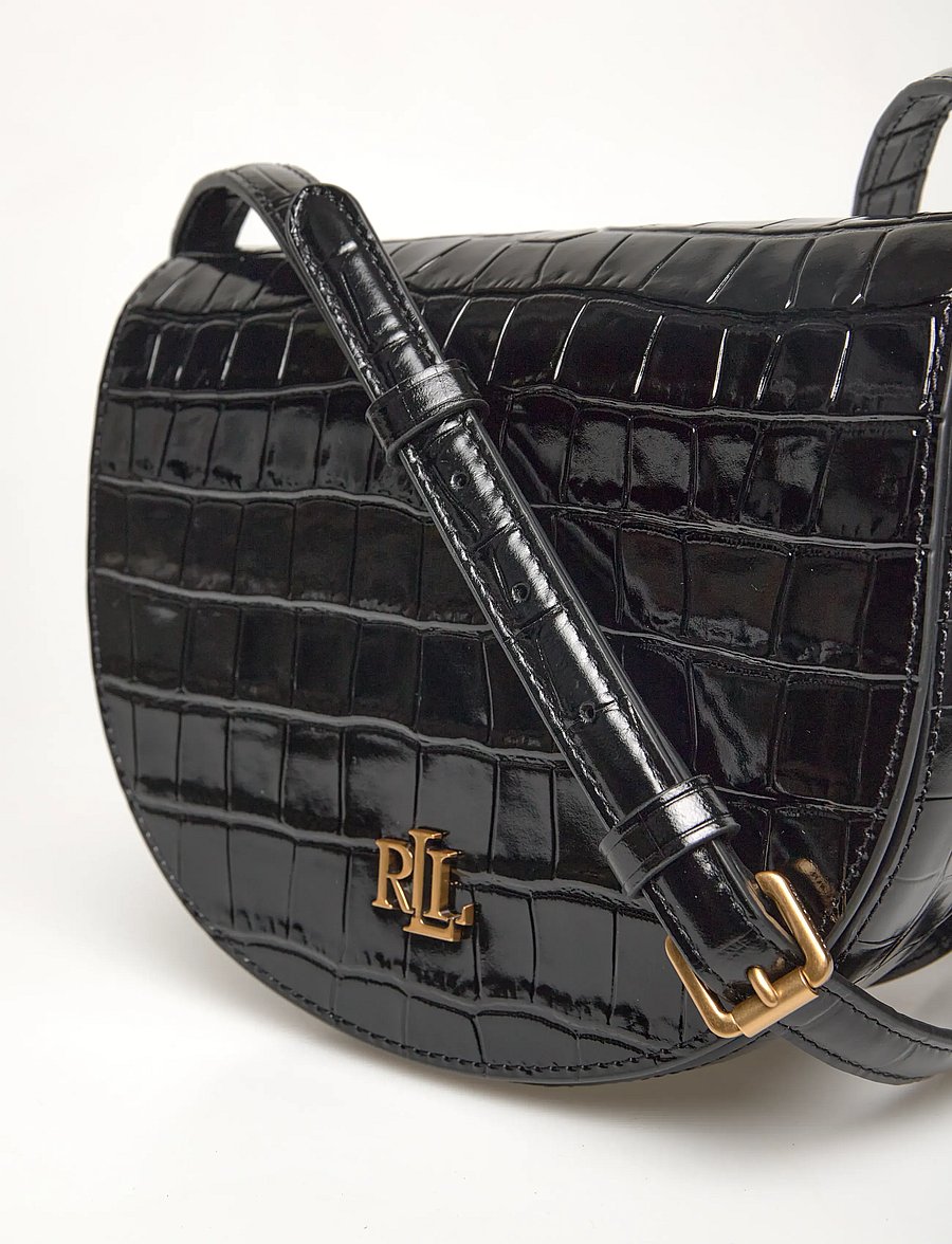 Lauren Ralph Lauren - Croc-Embossed Medium Witley Crossbody - hverdags stil - black - 3