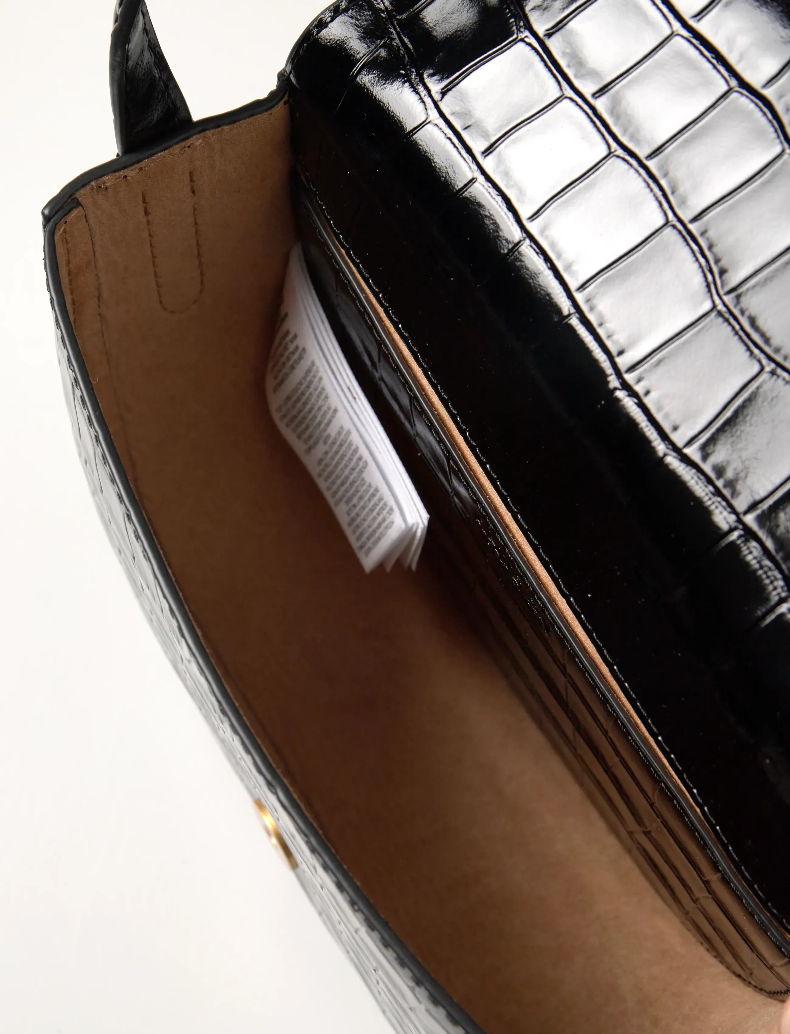 Lauren Ralph Lauren - Croc-Embossed Medium Witley Crossbody - hverdags stil - black - 4