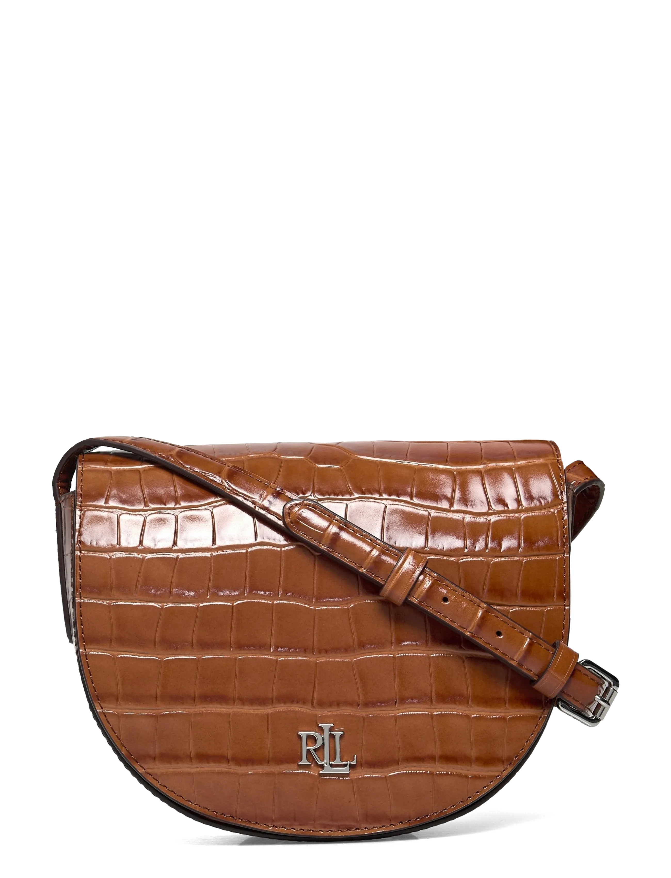 Lauren Ralph Lauren - Croc-Embossed Medium Witley Crossbody - alltags-style - tobacco - 0