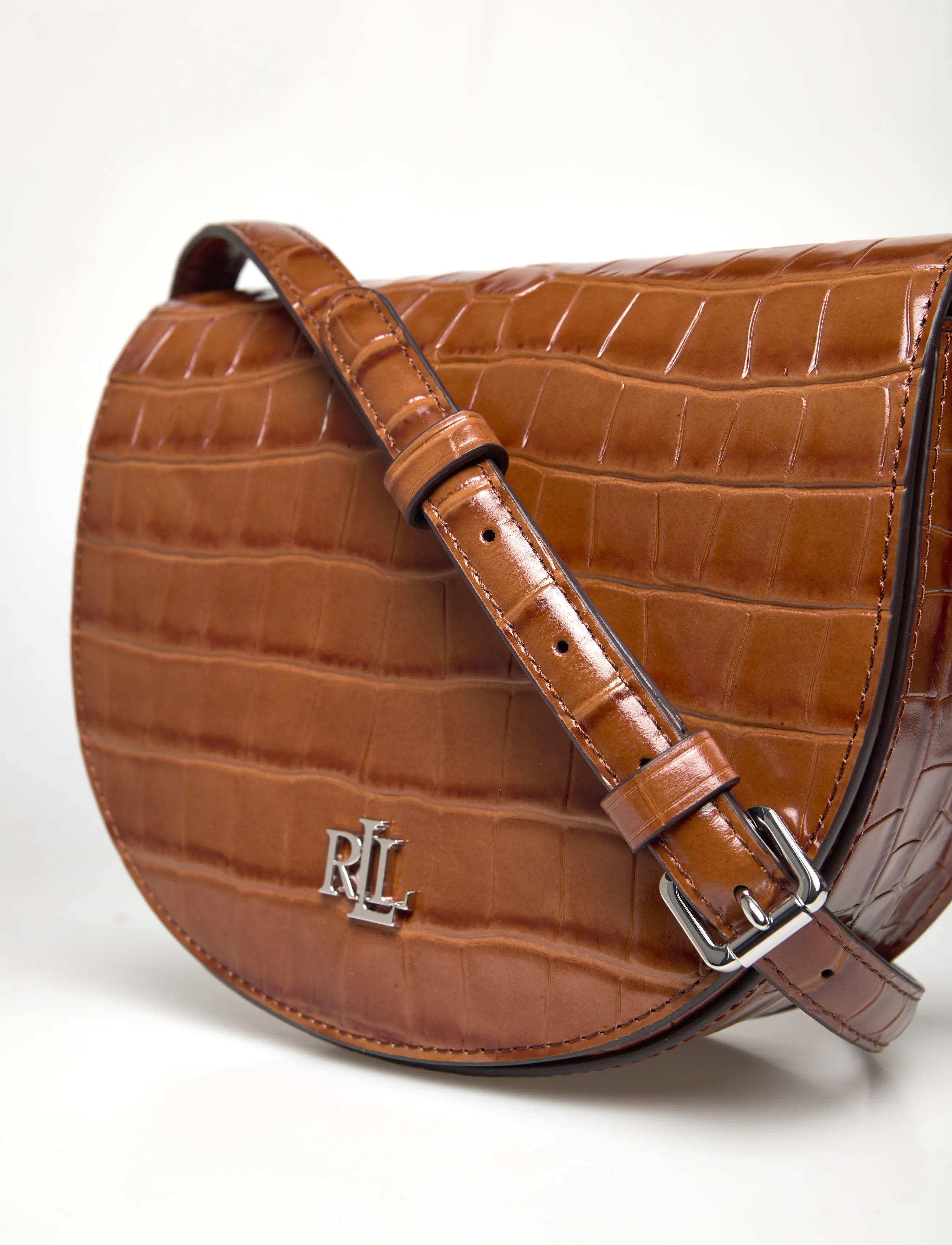 Lauren Ralph Lauren - Croc-Embossed Medium Witley Crossbody - alltags-style - tobacco - 3