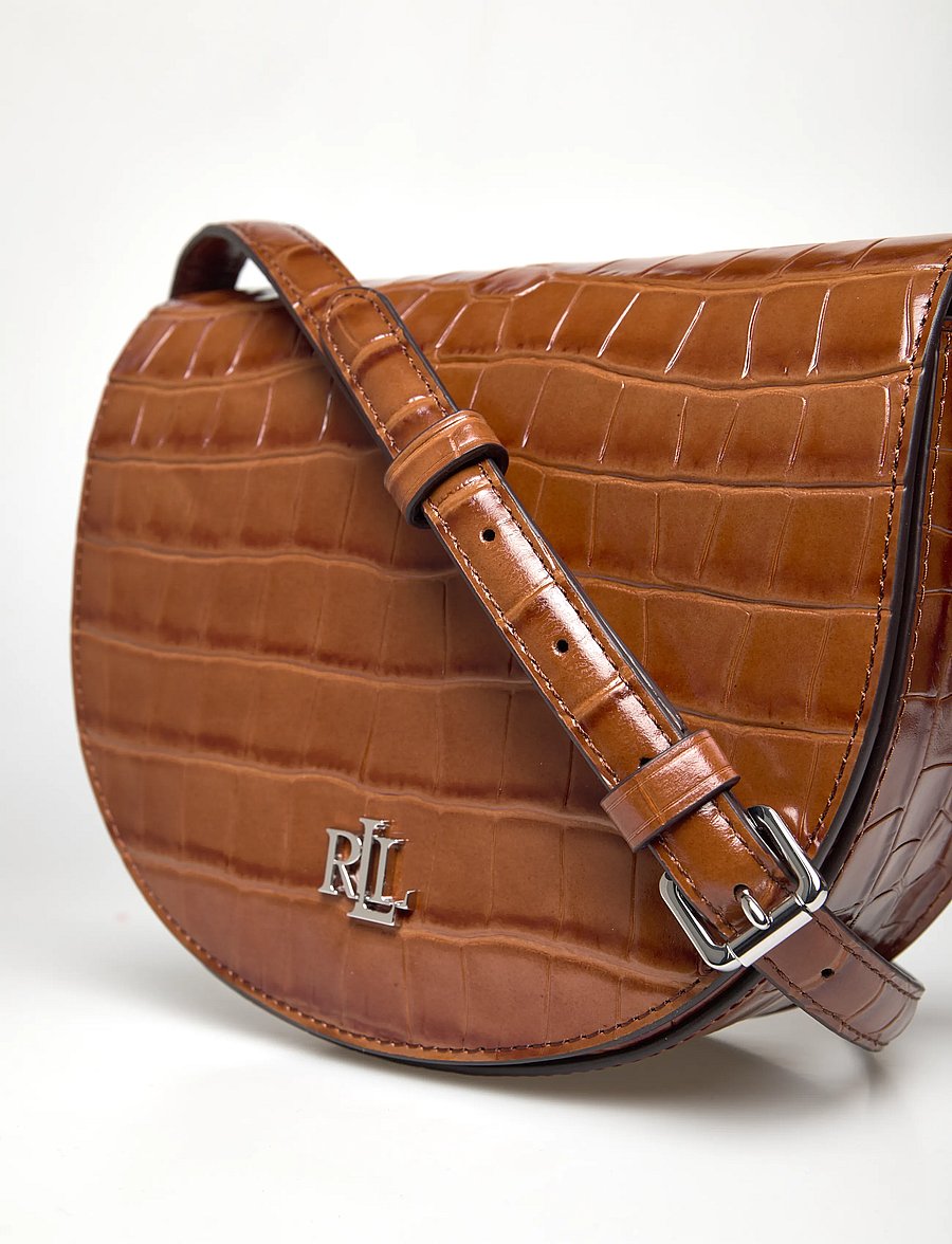 Lauren Ralph Lauren - Croc-Embossed Medium Witley Crossbody - alltags-style - tobacco - 3