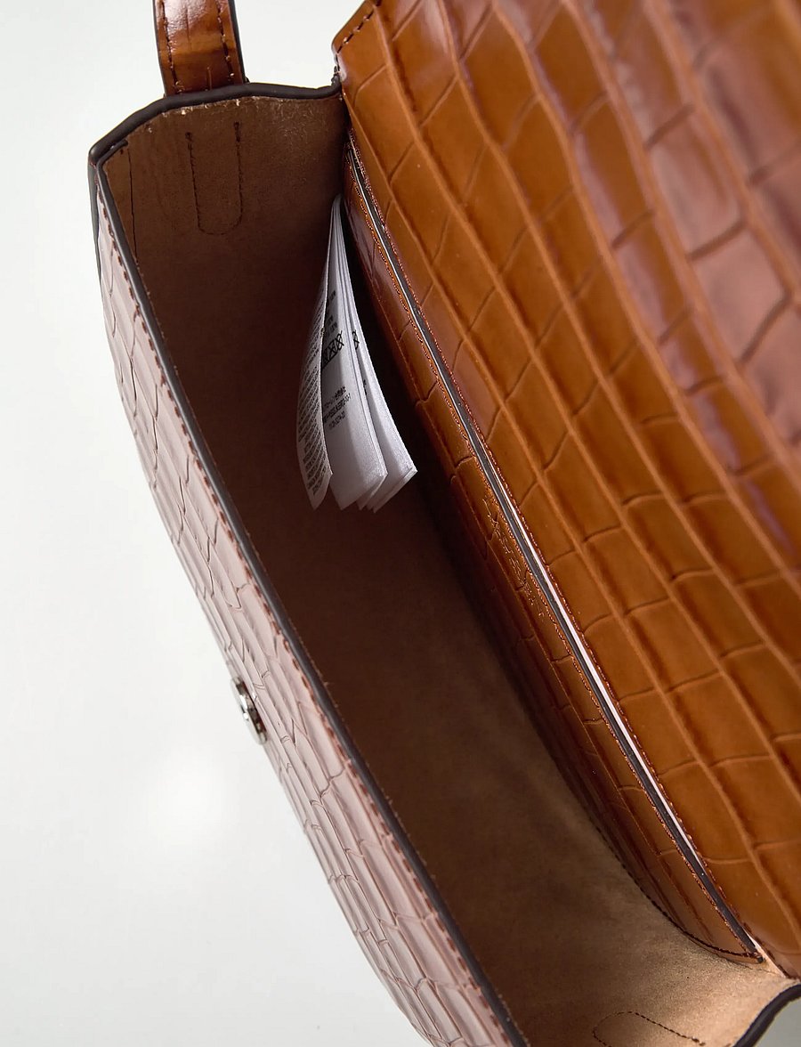 Lauren Ralph Lauren - Croc-Embossed Medium Witley Crossbody - alltags-style - tobacco - 4