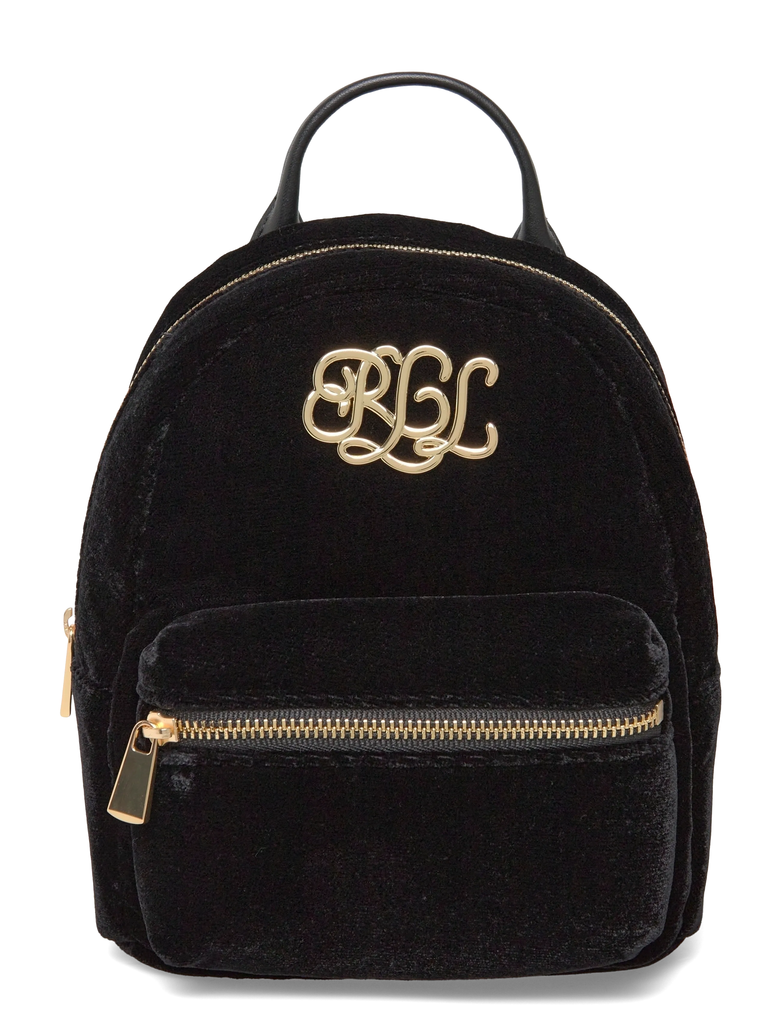 Velvet Mini Stevie Crossbody Backpack - BLACK