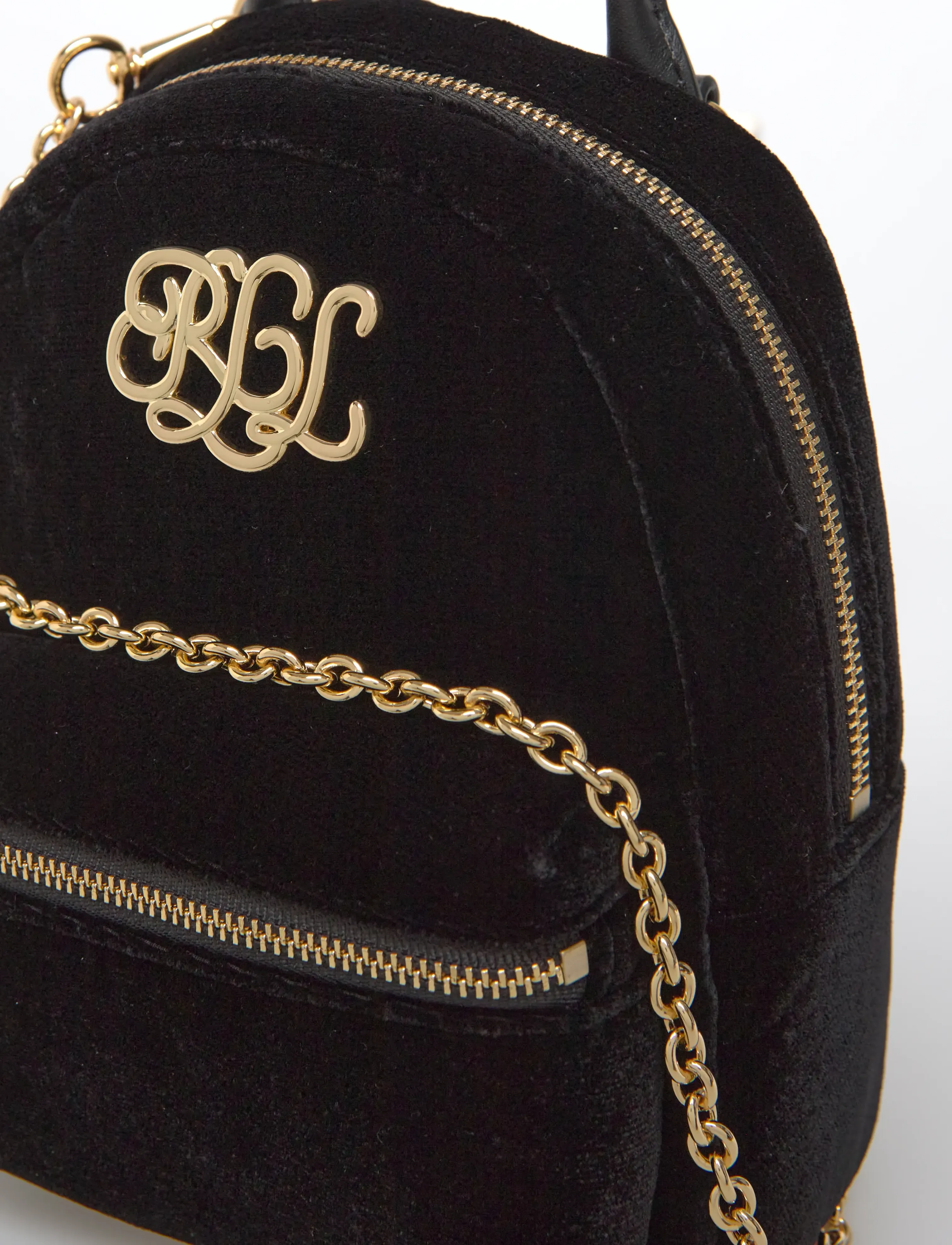 Lauren Ralph Lauren - Velvet Mini Stevie Crossbody Backpack - alltags-style - black - 4