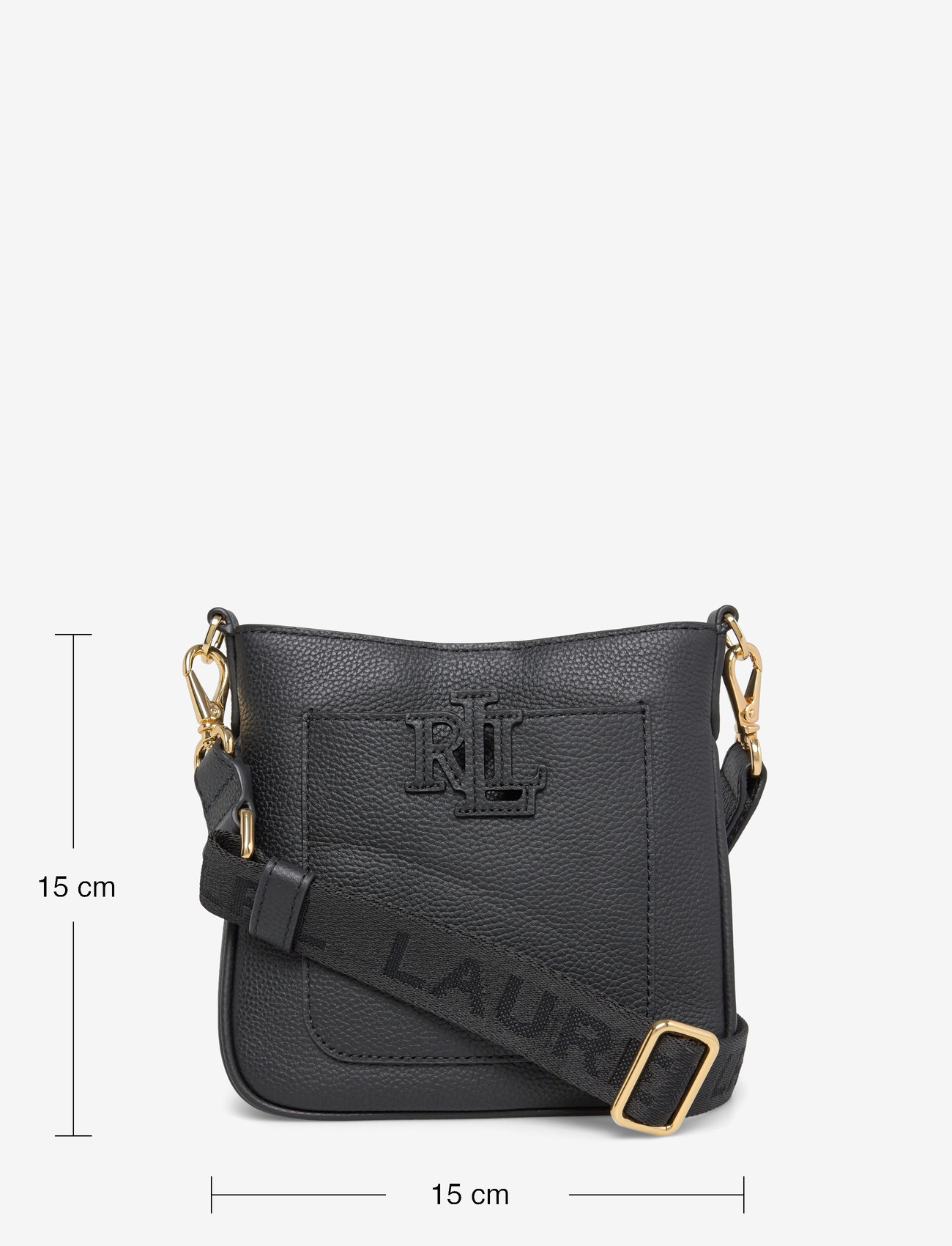 Lauren Ralph Lauren - Pebbled Leather Small Cameryn Crossbody - crossbody bags - black - 3