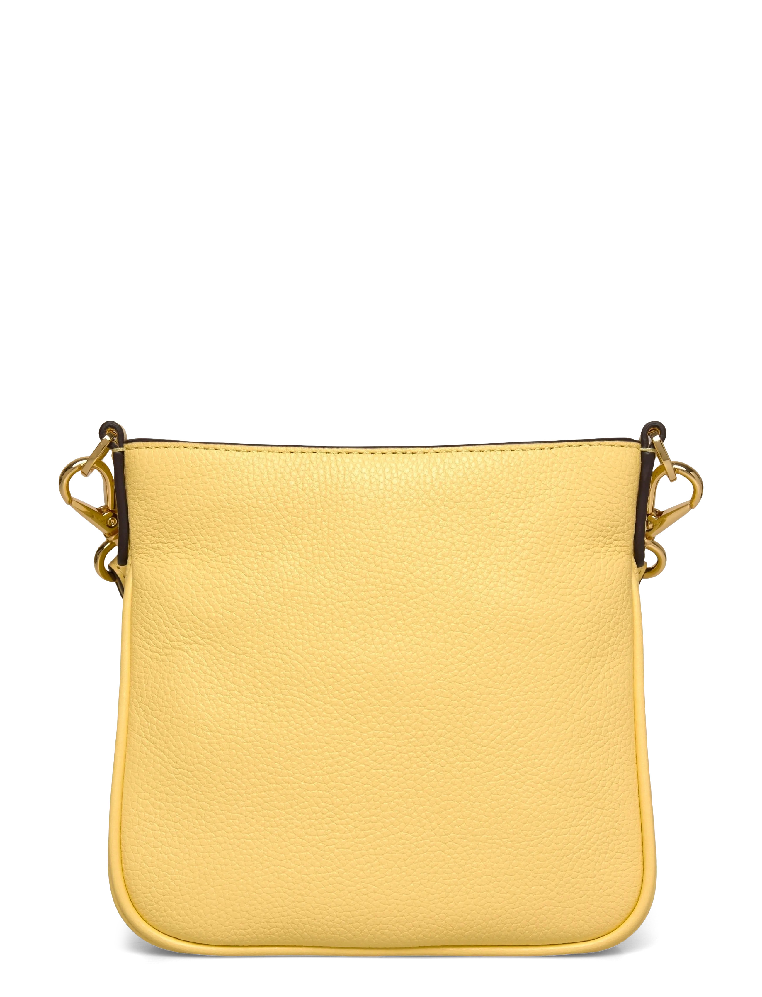 Lauren Ralph Lauren - PEBBLED LTHR/WEB-CMRYN SM CRS-CXB-S - crossbody bags - lemon sorbet - 1
