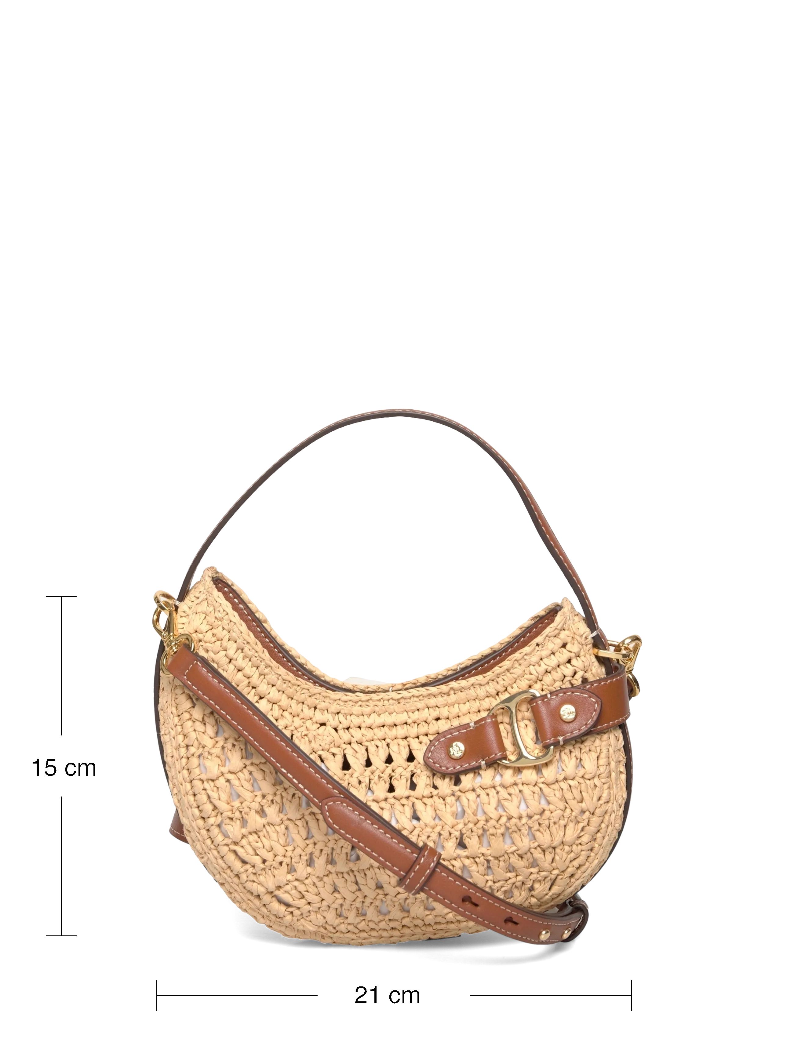 Lauren Ralph Lauren - Woven Straw Small Tasha Crossbody Bag - everyday style - natural/lauren ta - 3