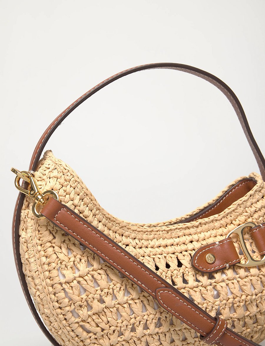 Lauren Ralph Lauren - Woven Straw Small Tasha Crossbody Bag - everyday style - natural/lauren ta - 4