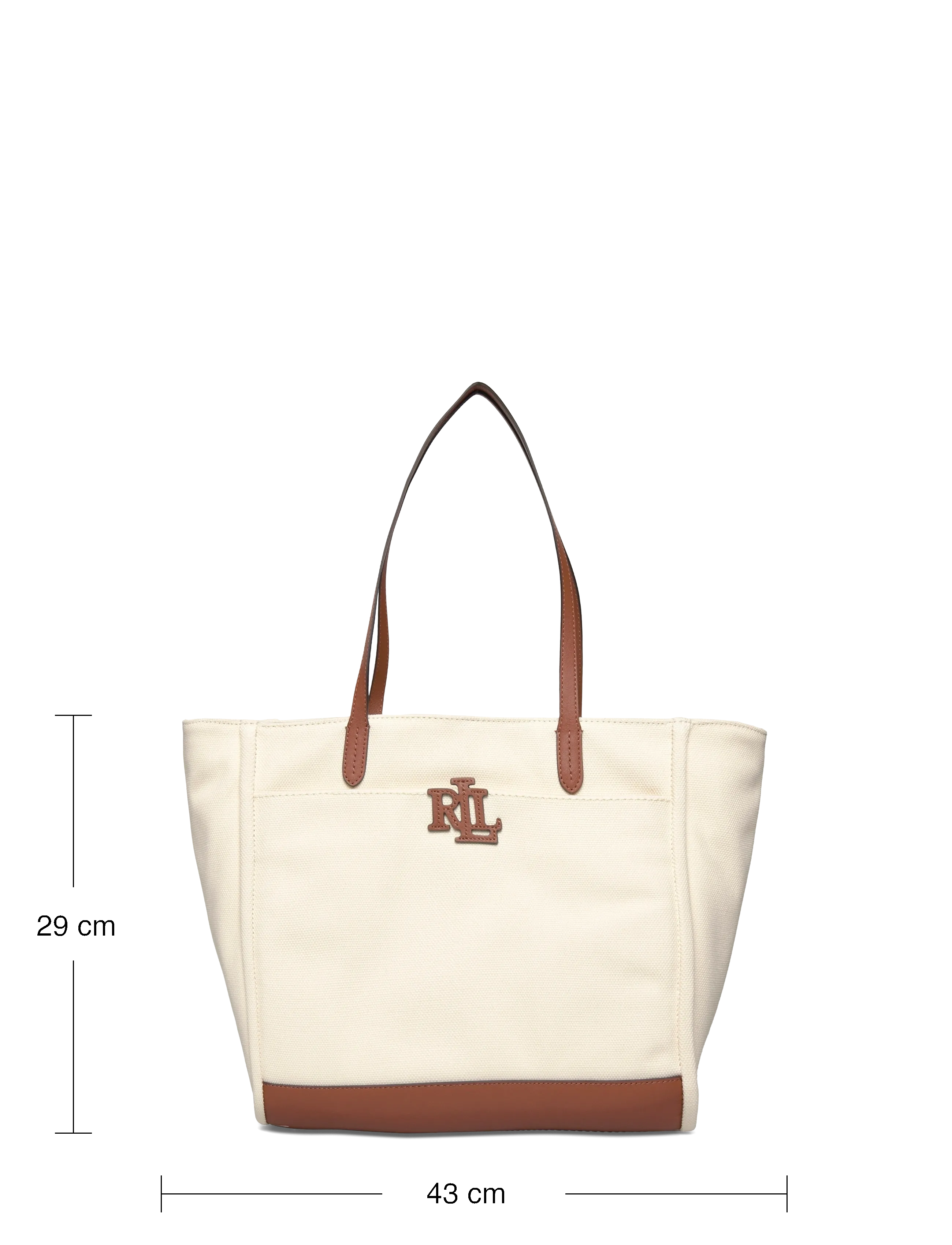 Lauren Ralph Lauren - Canvas Large Cameryn Tote Bag - tote bags - natural/lauren ta - 3