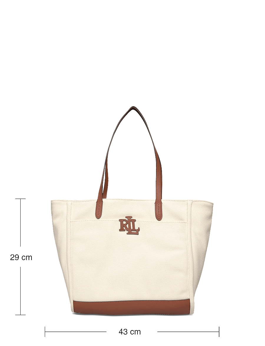Lauren Ralph Lauren - Canvas Large Cameryn Tote Bag - tote bags - natural/lauren ta - 3