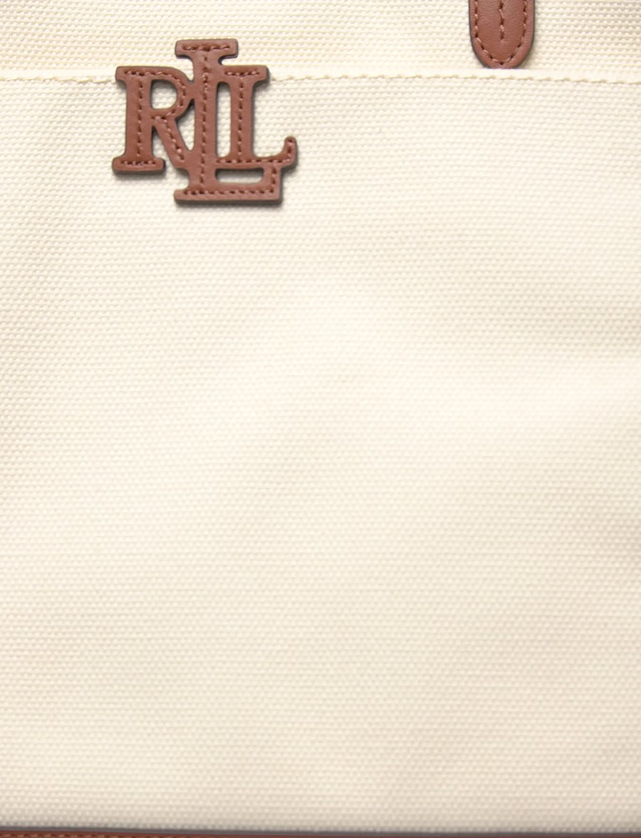 Lauren Ralph Lauren - Canvas Large Cameryn Tote Bag - tote bags - natural/lauren ta - 4