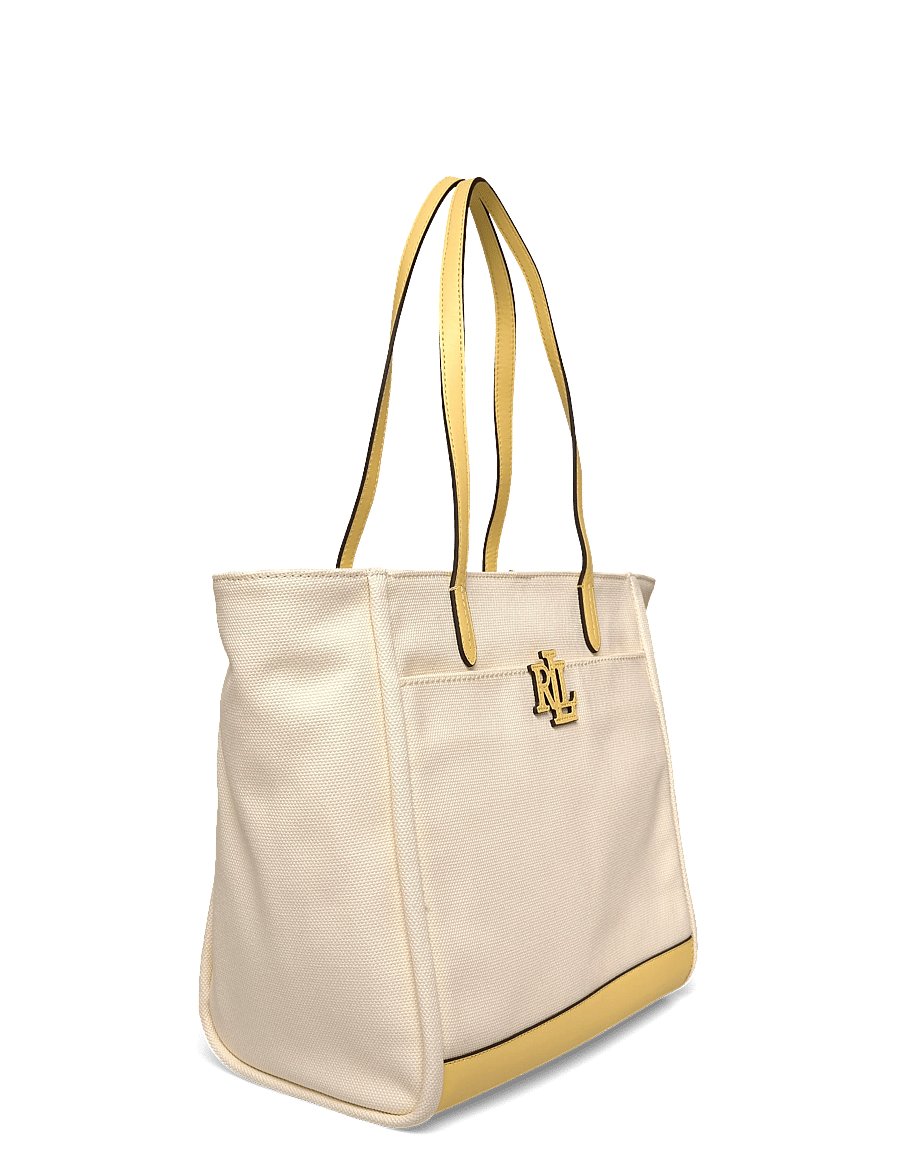 Lauren Ralph Lauren - Canvas Large Cameryn Tote Bag - tote bags - natural/lemon sor - 2