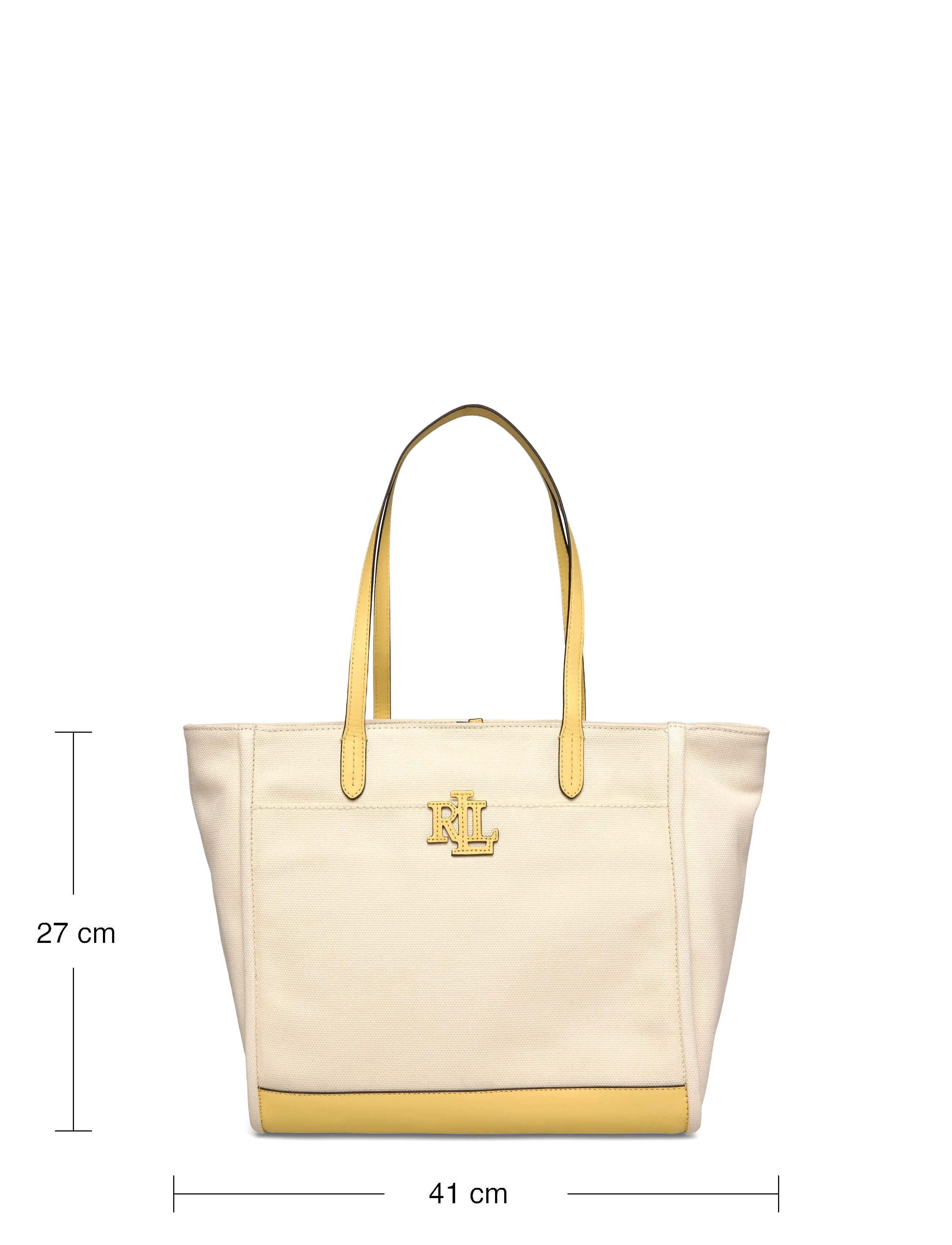 Lauren Ralph Lauren - Canvas Large Cameryn Tote Bag - tote bags - natural/lemon sor - 3